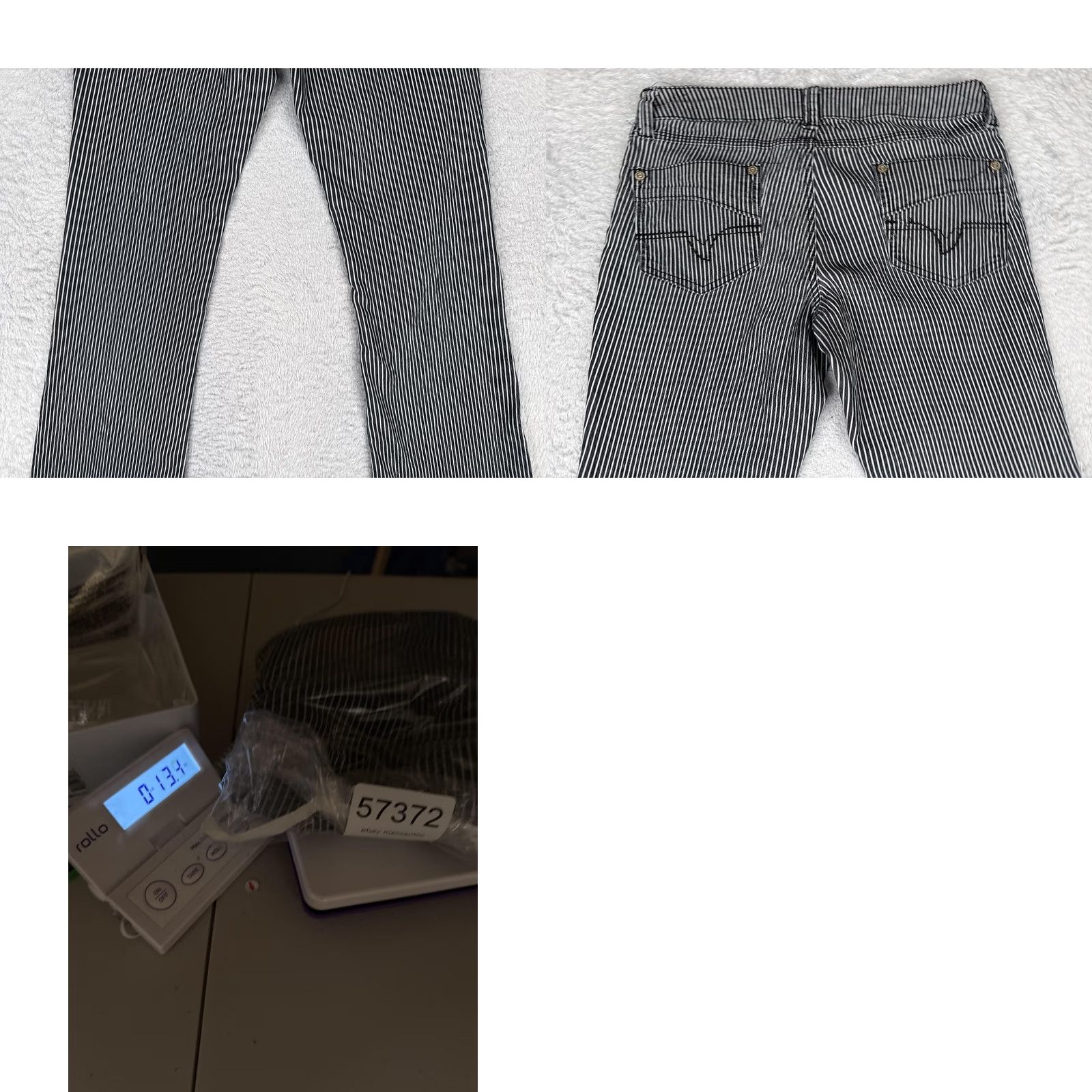Furla Furlau Jeans Bootcut Jeans Juniors 11 Black Striped Low Rise Stretch 30x31 Size 32" / US 10 / IT 46 - 10 Thumbnail
