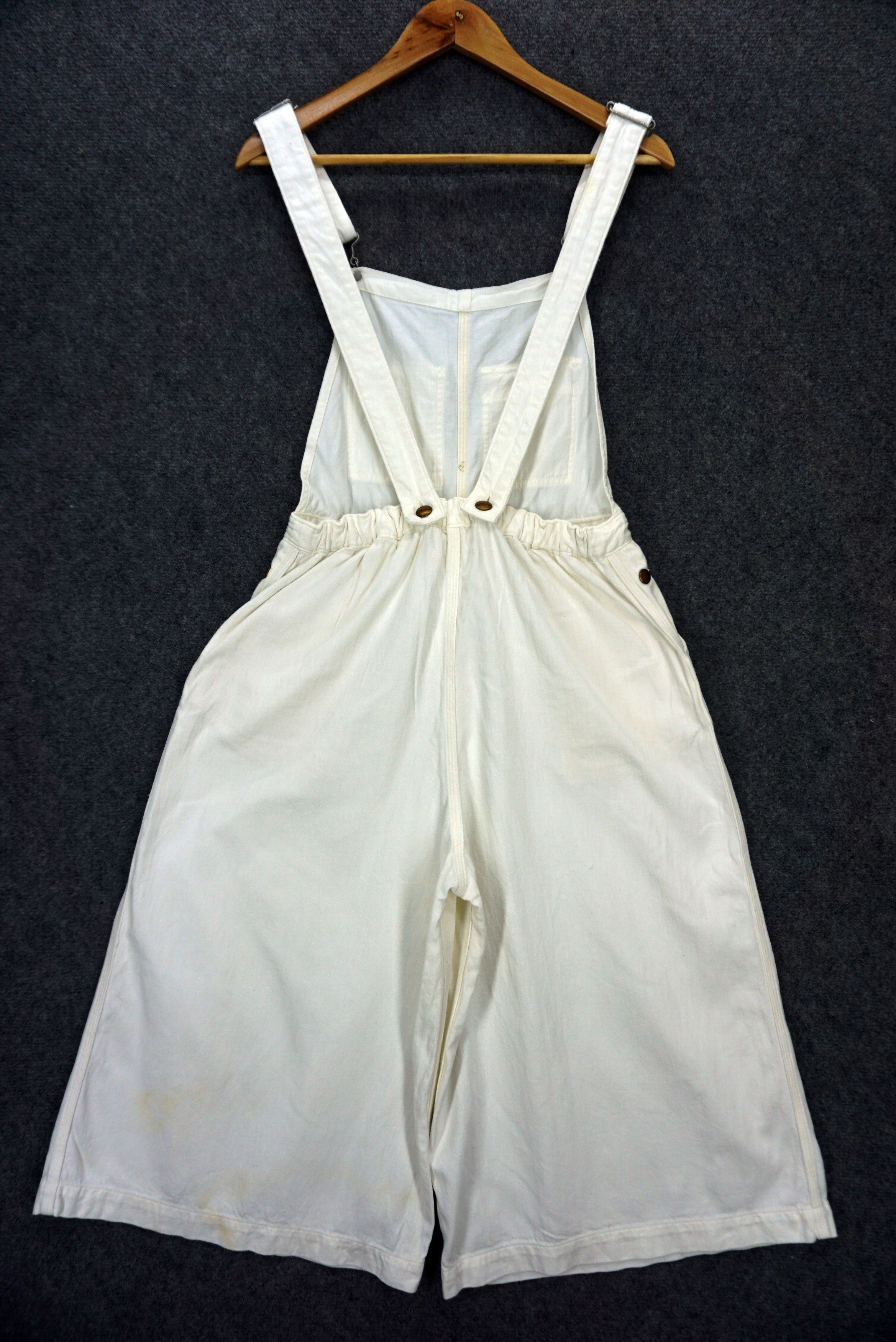 Japanese Brand Orslow Overalls W30xL17.5 Baggy Wide Leg Cropped Dungarees Size 26" / US 2 / IT 38 - 2 Thumbnail