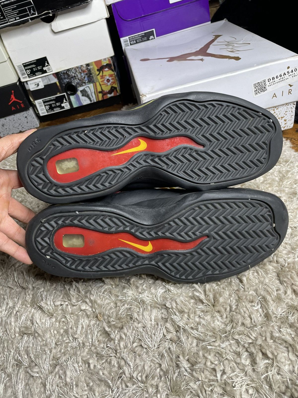 Nike Nik Air Bakin Black Red 2013 Size US 10.5 / EU 43-44 - 8 Thumbnail