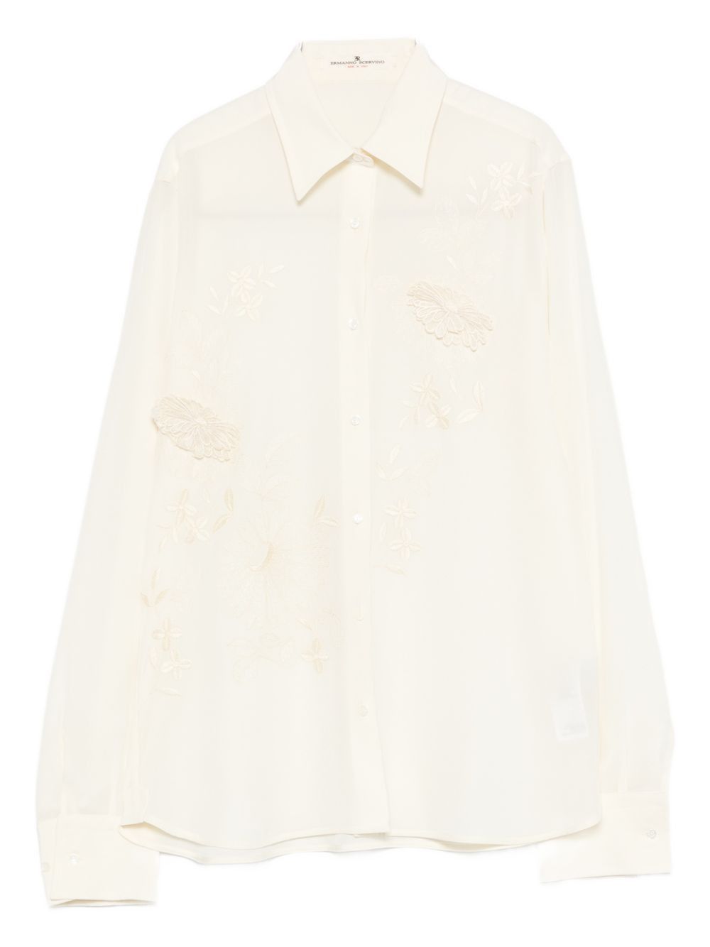Ermanno Scervino EMBROIDERED SILK SHIRT Size M / US 6-8 / IT 42-44 - 1 Thumbnail