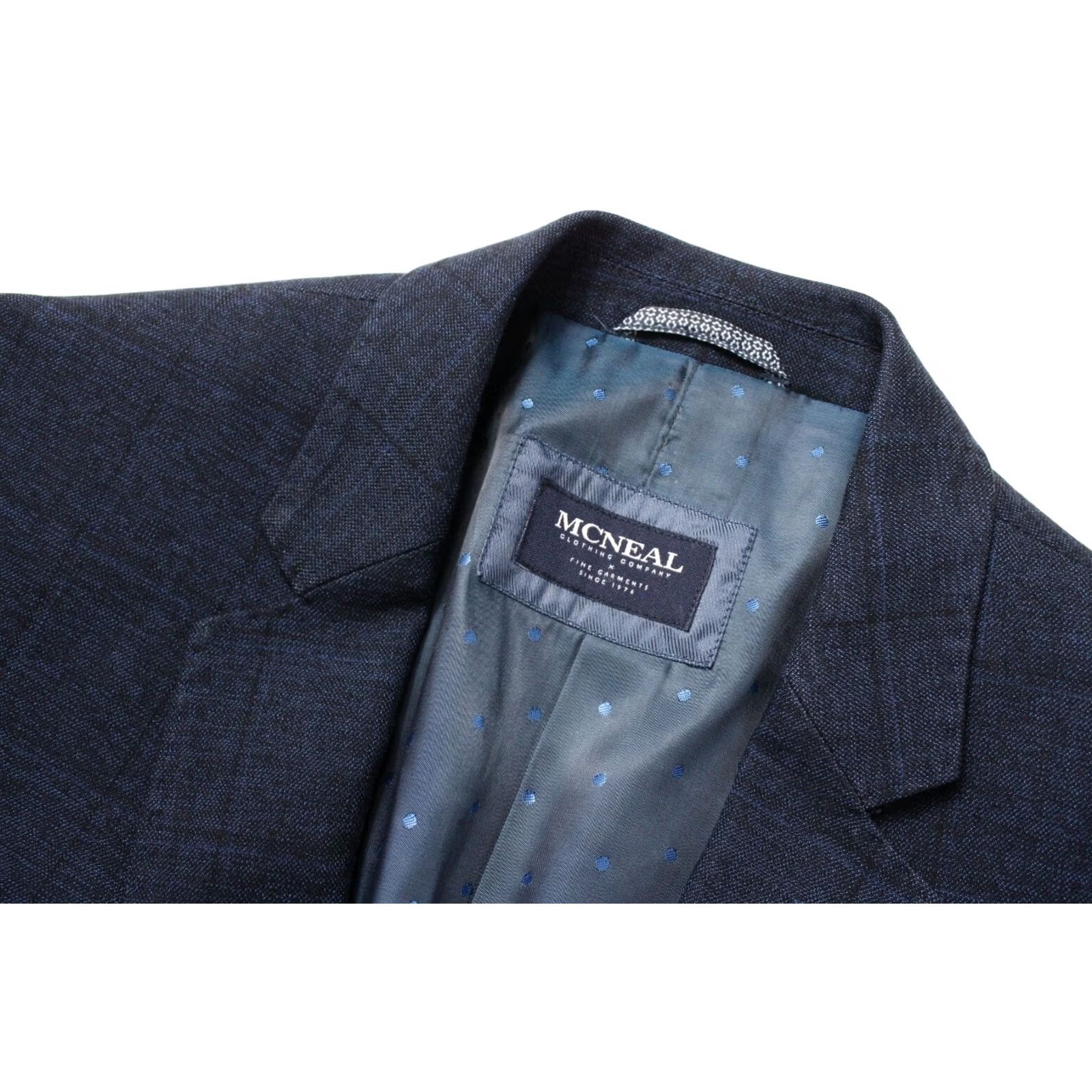 Vintage Mcneal Mike Blazer Men UK 38R Single-Breasted Plaid Half Lined Notch Button Jacket Size 38R - 6 Thumbnail