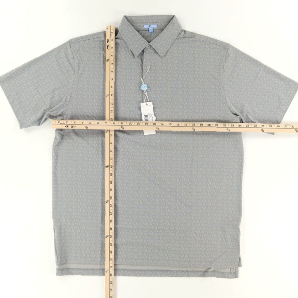 Vintage Genteal Polo Shirt Gray Men XL Brrr Printed Animal All Over Print High Stretch Shirt Size US XL / EU 56 / 4 - 3 Thumbnail