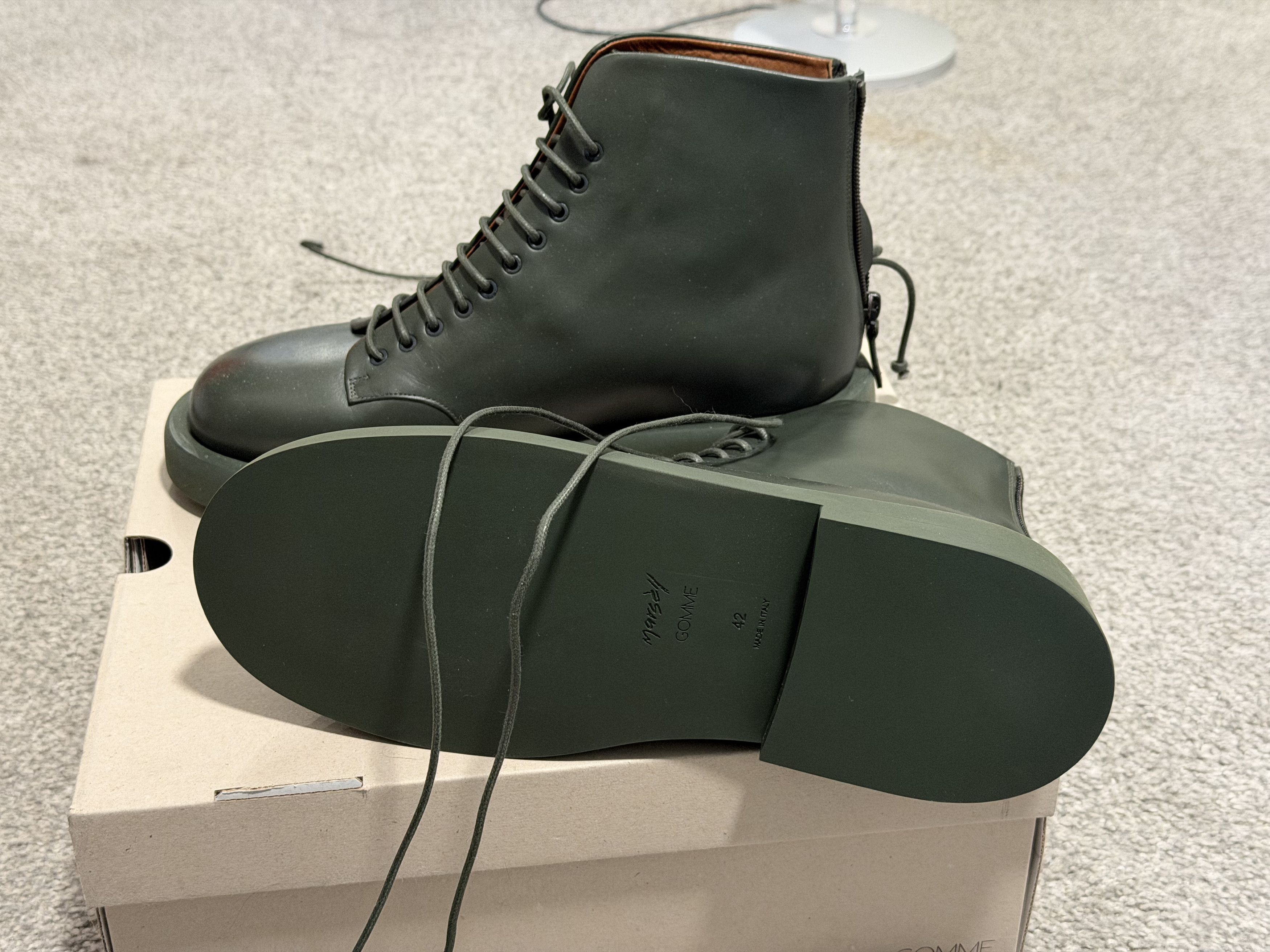 Marsell Marsèll Gomme Combat Boots — Green — EU42 / US9 NIB Size US 9 / EU 42 - 2 Thumbnail