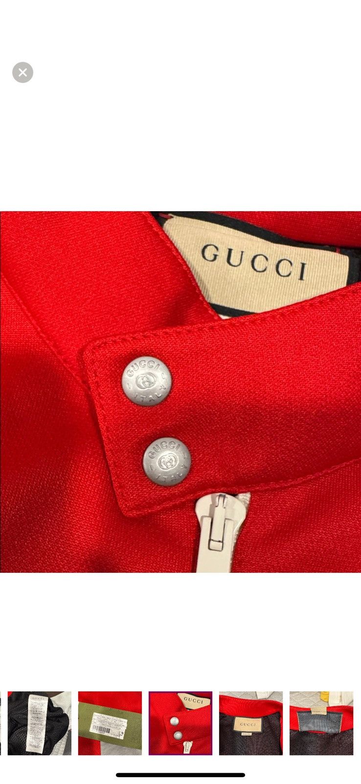 Gucci Gucci Mens Red GG Full Zip Track Jacket Size US M / EU 48-50 / 2 - 8 Thumbnail