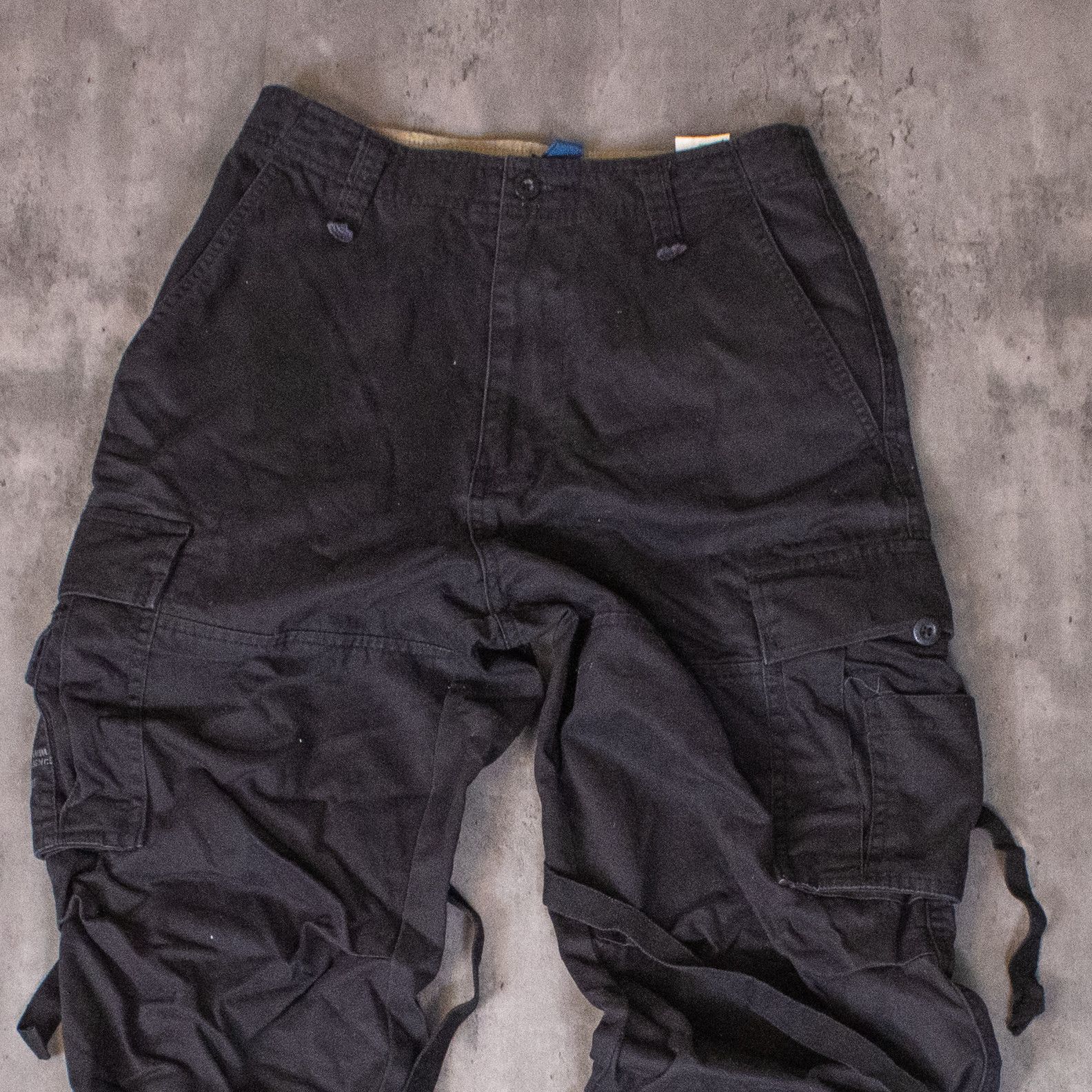 Japanese Brand × Vintage Y2K 2000's Bali* Bondage Baggy Tactical Black Cargo Pant's Size US 26 / EU 42 - 10 Thumbnail