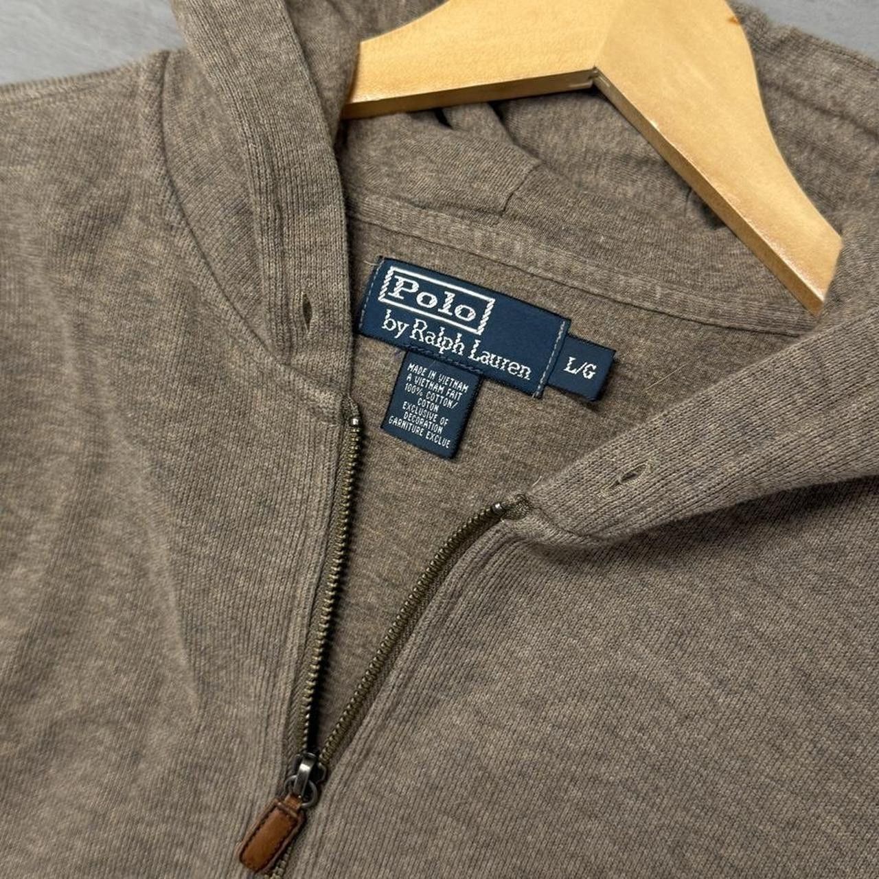 Polo Ralph Lauren Polo Ralph Lauren Zip Up 100% Cotton Beige Hoodie Large Size US L / EU 52-54 / 3 - 3 Thumbnail