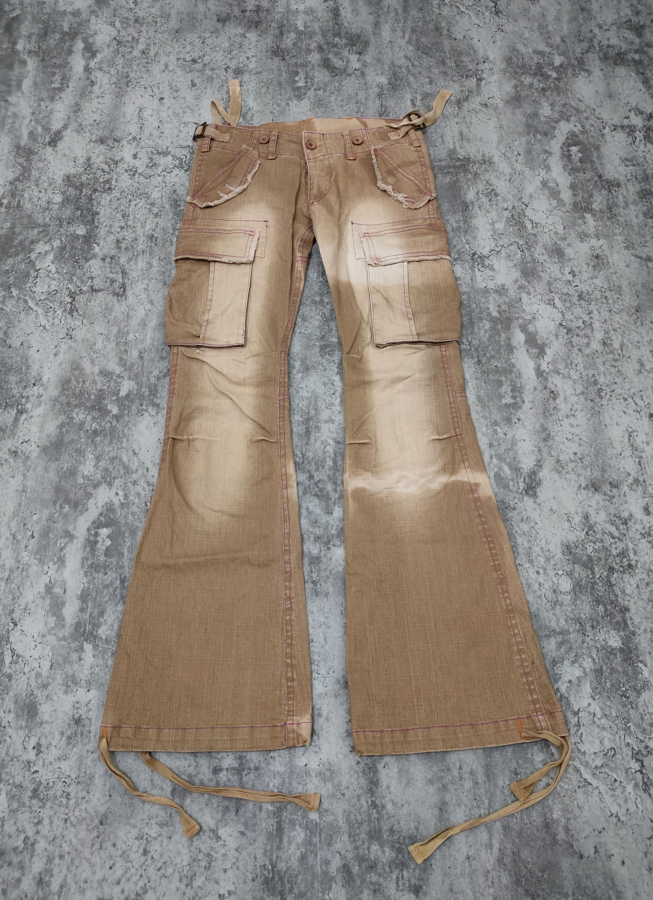 If Six Was Nine × Japanese Brand × Le Grande Bleu (L.G.B.) Delyle Cargo flare pans Size 29" - 2 Thumbnail
