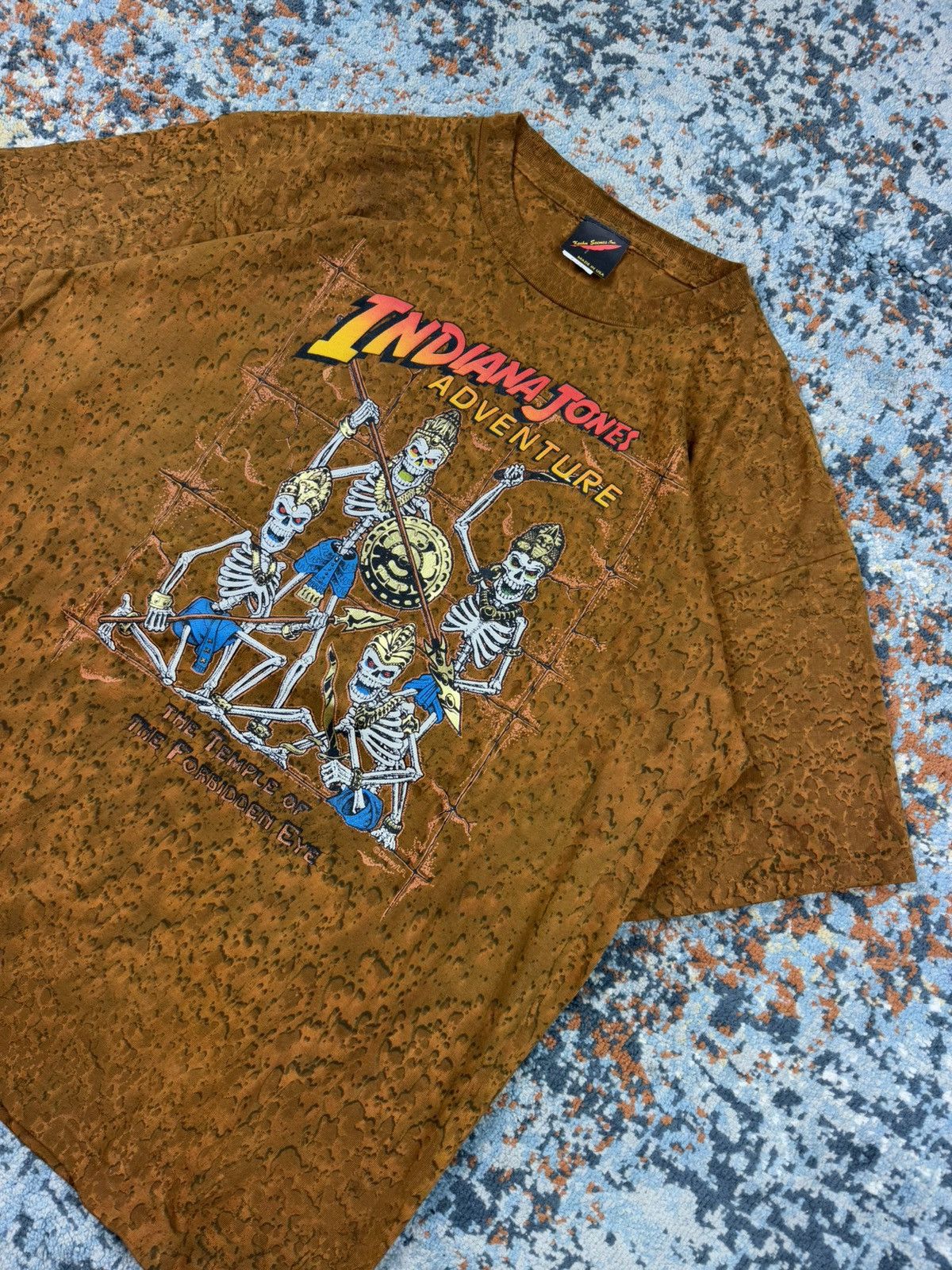 Vintage Rare Vintage 1995 Indiana Jones movie all over print tee Size US XL / EU 56 / 4 - 4 Thumbnail