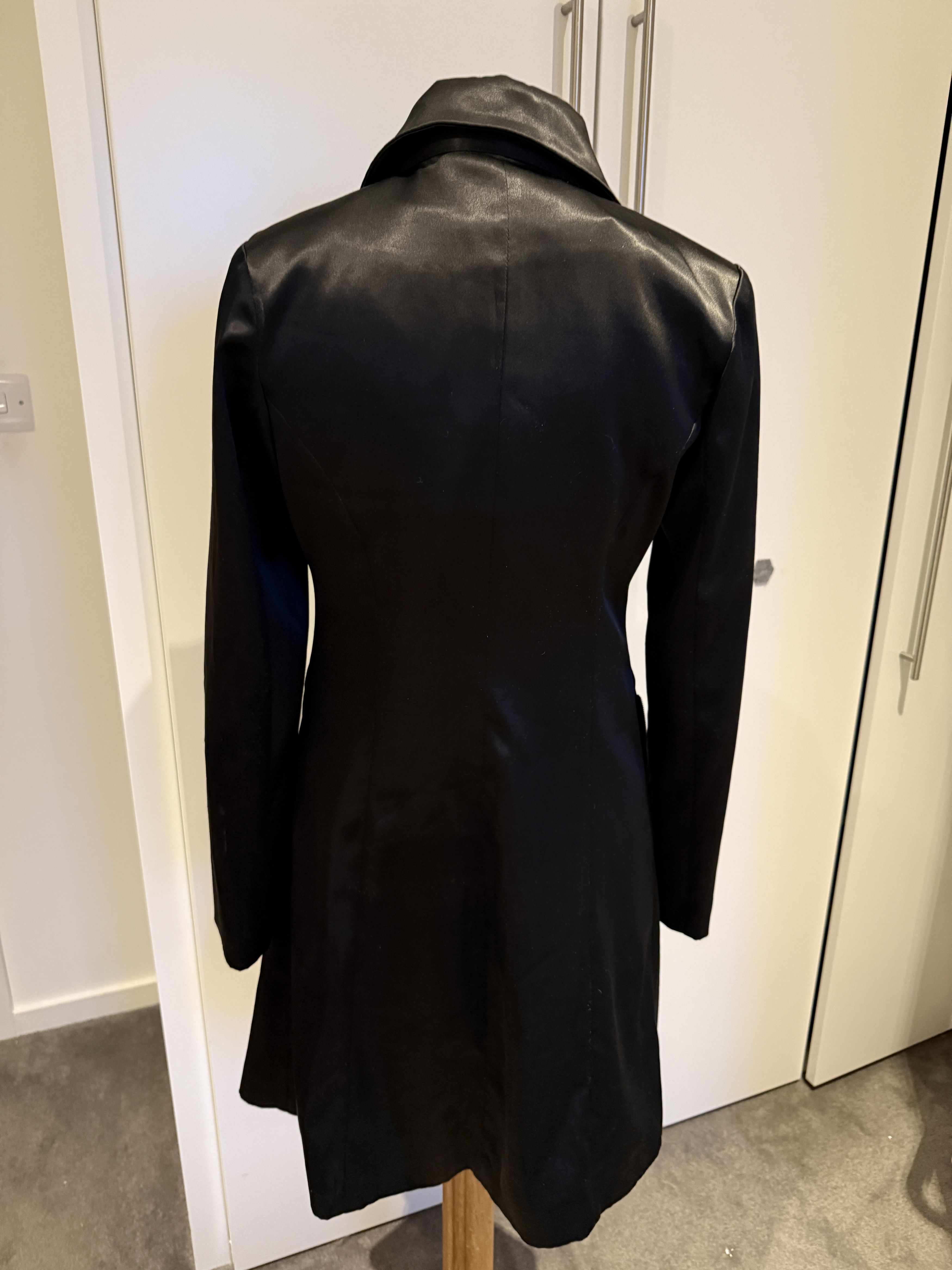 Max Mara Max Mara Rare Statement Coat Black Colour Block Zip Pockets Size S / US 4 / IT 40 - 3 Thumbnail