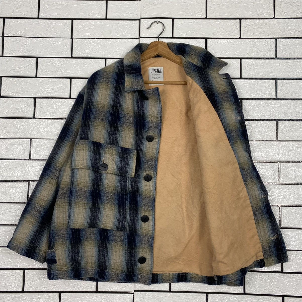 Japanese Brand 🔥VINTAGE WOOL JACKET TARTAN DESIGN LIPSTAR ISSEY MIYAKE Size US M / EU 48-50 / 2 - 12 Thumbnail