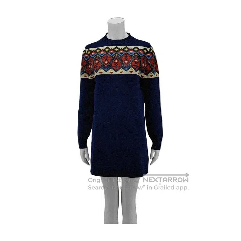 Louis Vuitton Louis Vuitton Navy Wool Long Sleeve Dress . Size S / US 4 / IT 40 - 1 Thumbnail