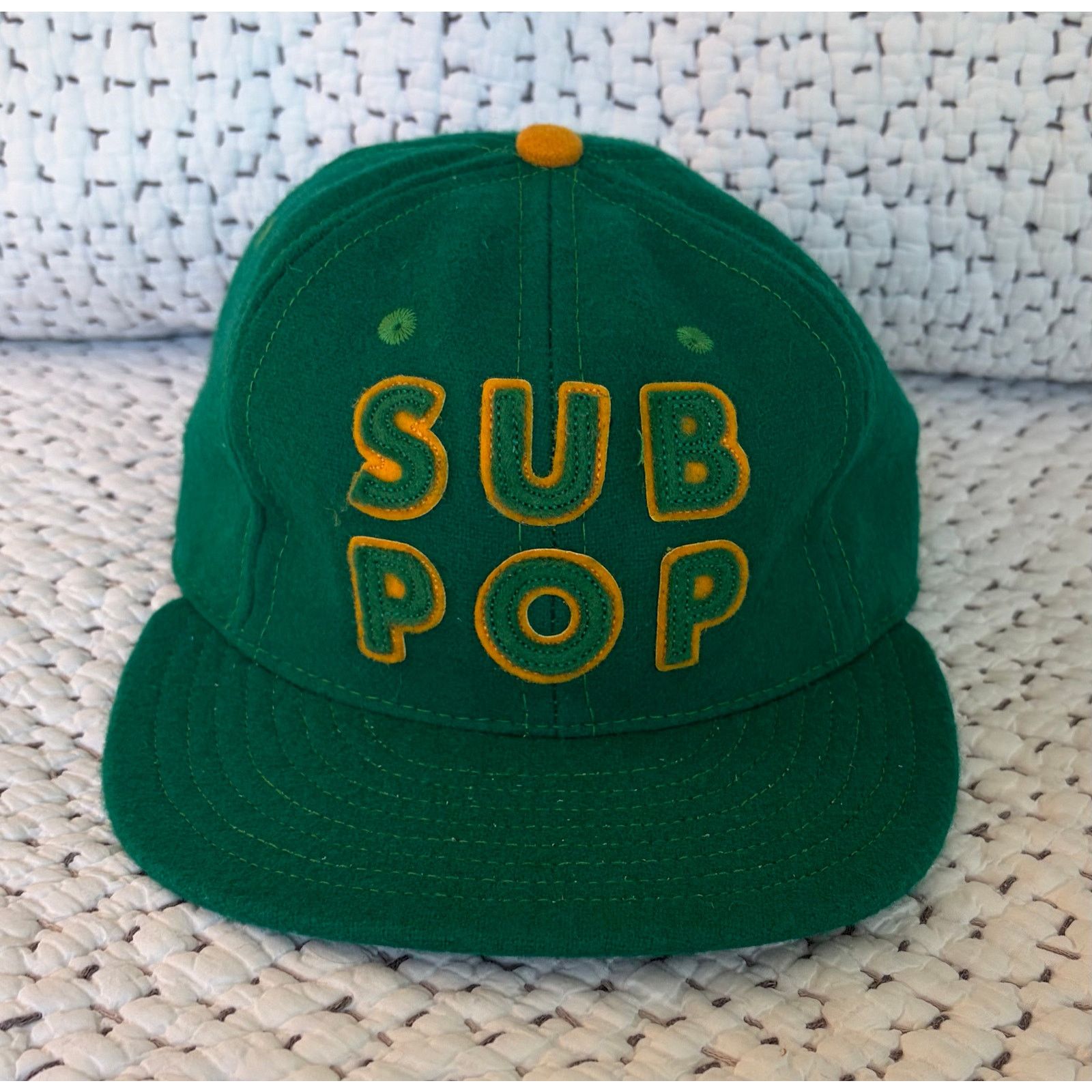 Ebbets Field Flannels Sub Pop Wool Hat Green USA Seattle Ebbets Field Flannels Size ONE SIZE - 3 Thumbnail