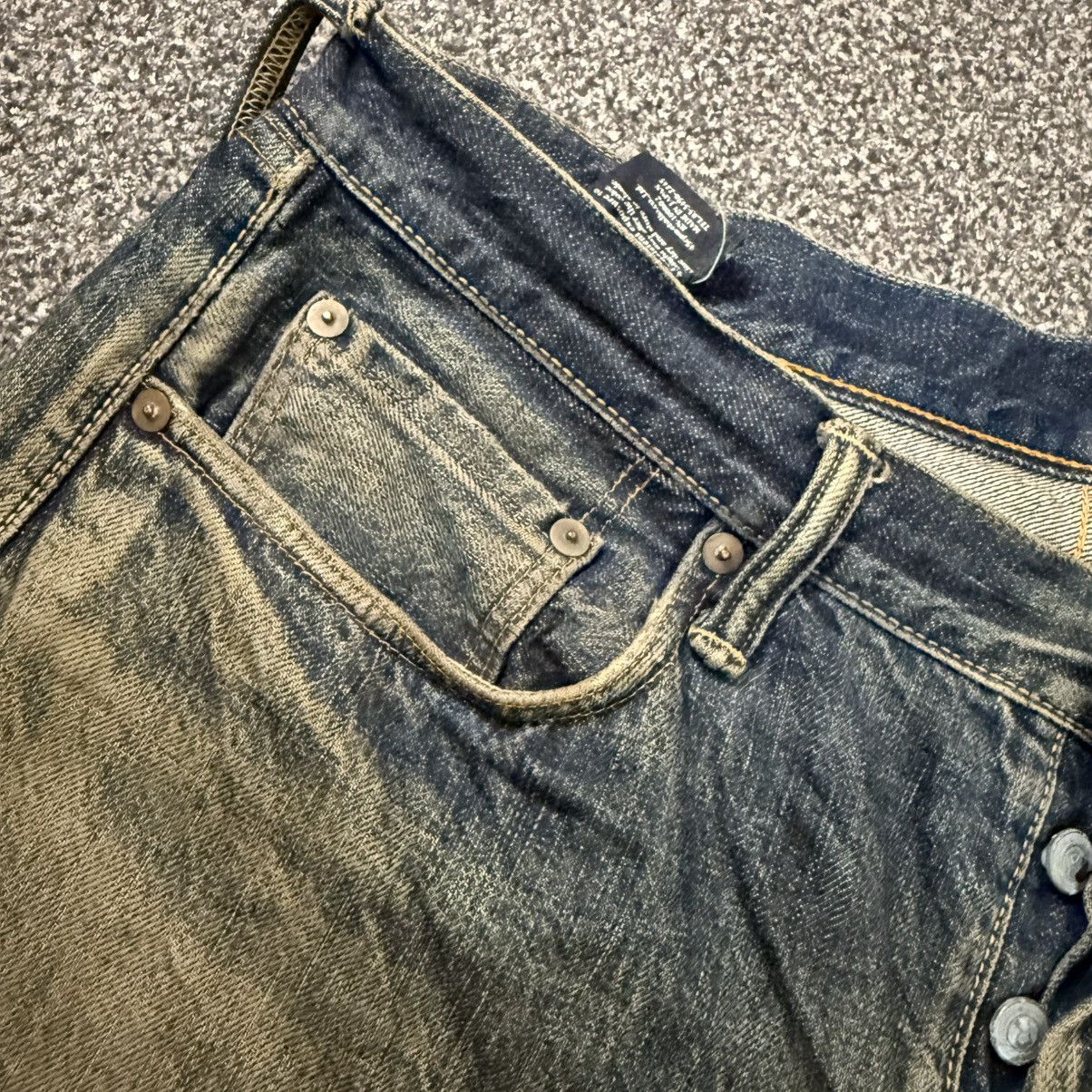 45rpm Vintage Rare Selvedge 45Rpm Indigo Dirty Wash Denim Size US 34 / EU 50 - 11 Thumbnail