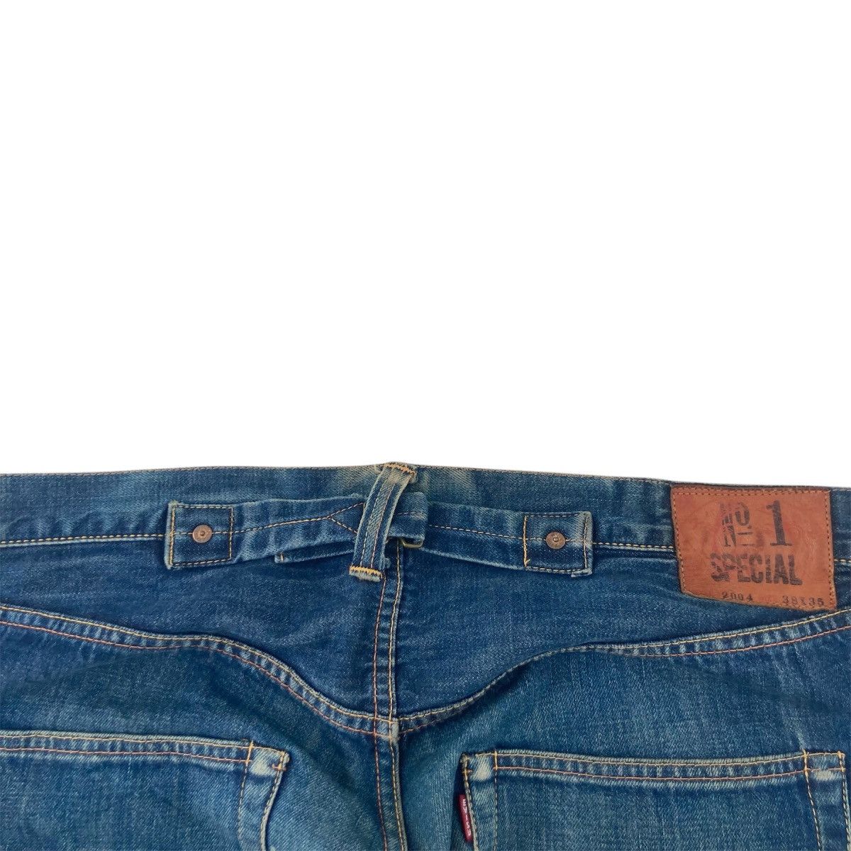 Evisu DISTRESSED EVISU SELVEDGE BUCKLE BACK JEANS Size US 37 - 13 Thumbnail
