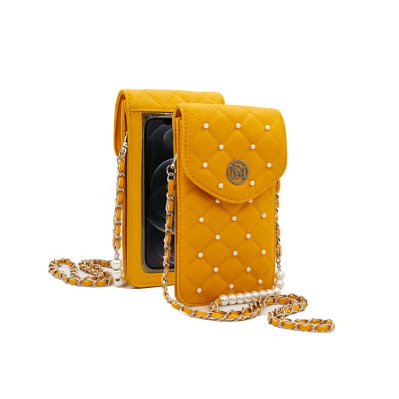 Badgley Mischka Badgley Mischka Quilted Pearl Strap Phone Crossbody NWT Size ONE SIZE - 2 Thumbnail