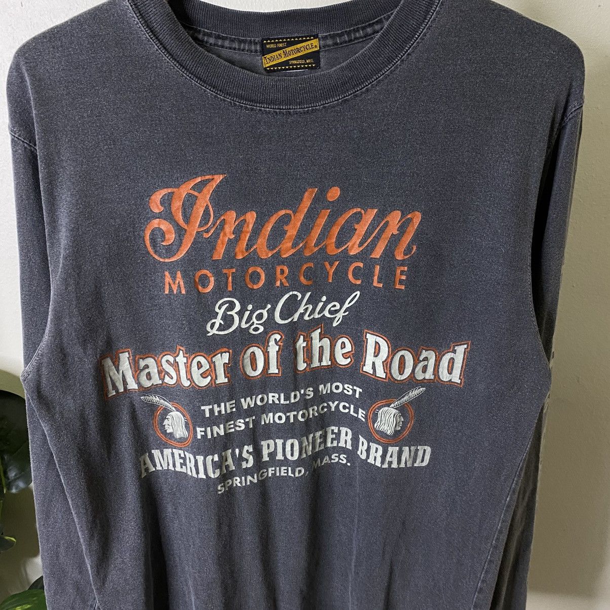 Indian Motorcycle Y2K Indian Motorcycle Masters Of The Road Sleeves Hit TShirt Size US M / EU 48-50 / 2 - 2 Thumbnail