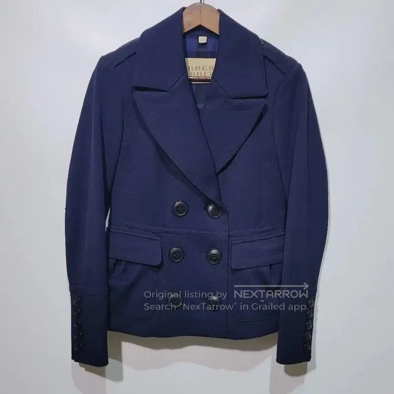 Burberry Burberry Women's L Size Navy Cotton Coat. Size L / US 10 / IT 46 - 1 Thumbnail