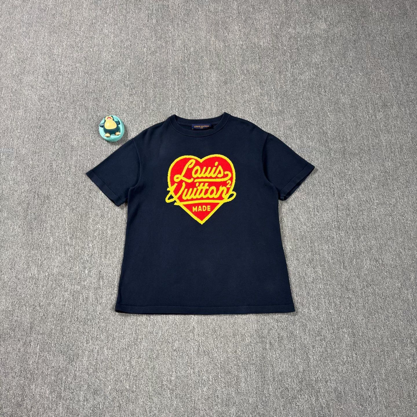 Louis Vuitton LV Nigo Heart Pattern Navy Knit Tee Size S / US 4 / IT 40 - 1 Thumbnail