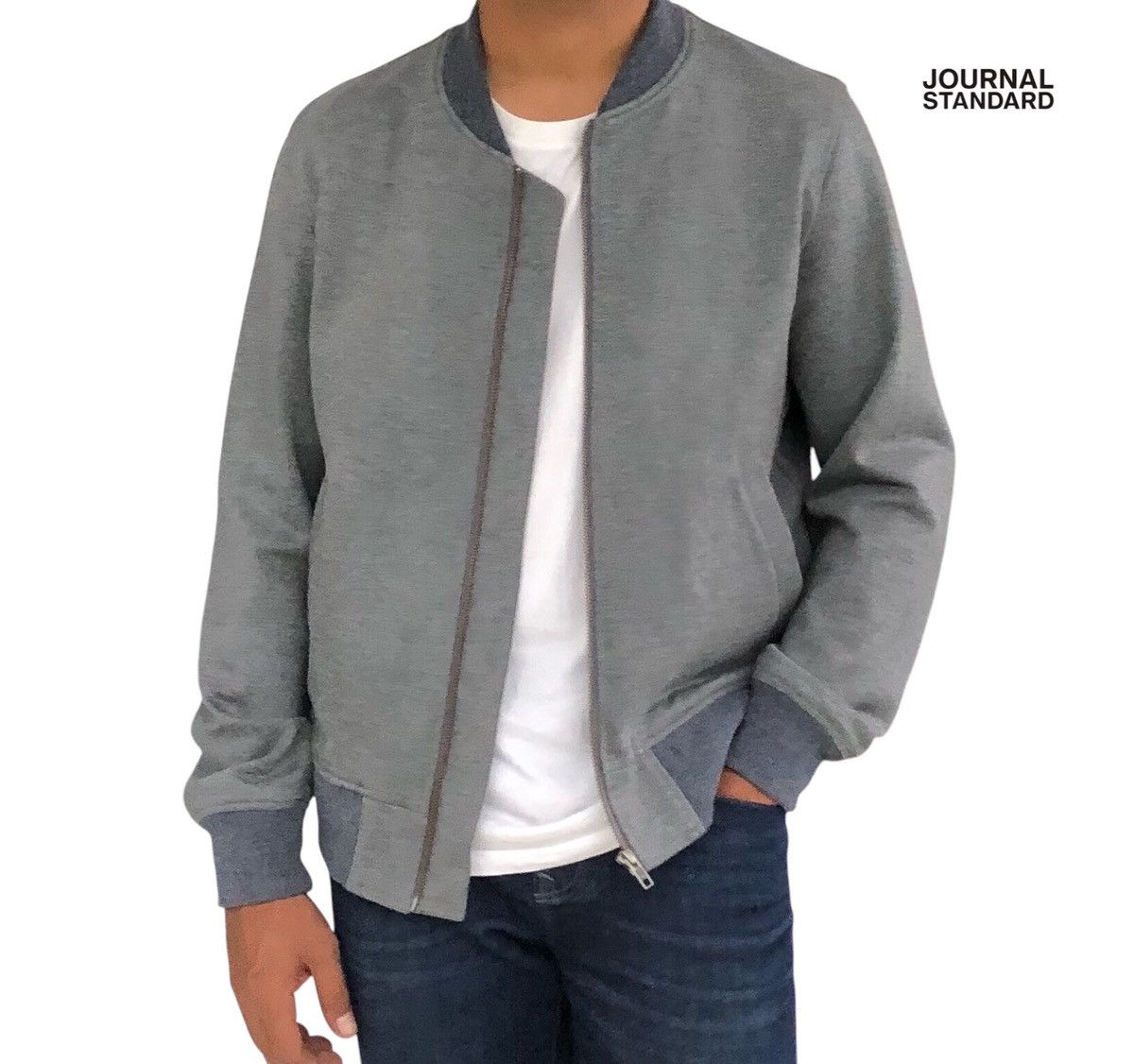 Journal Standard Journal Standard Blouson Stretchable Grey Bomber Jacket Size US L / EU 52-54 / 3 - 1 Thumbnail
