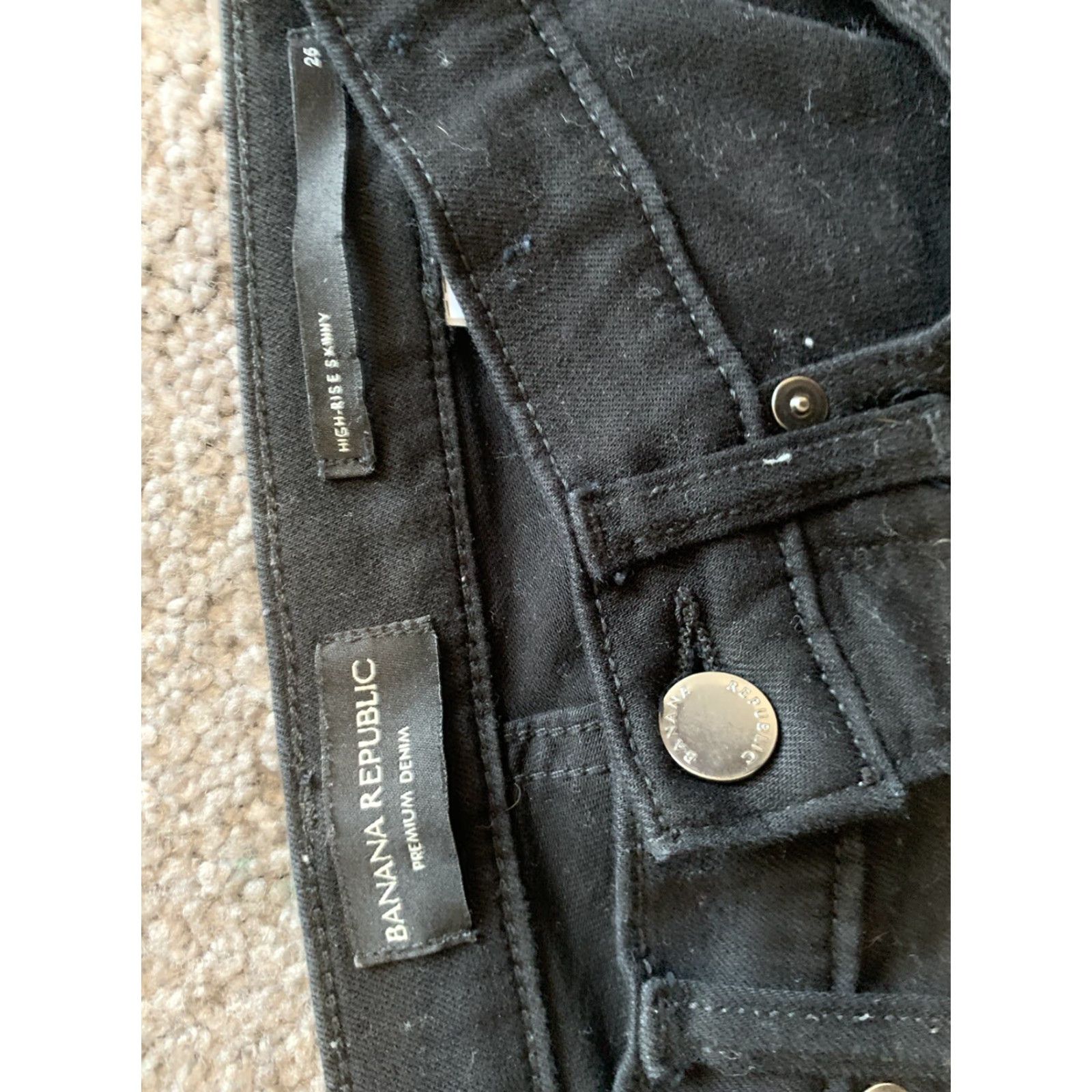 Banana Republic Banana Republic Jeans Black Mid Rise Skinny Womens Size 26 Premium Denim Stretch Size 26" / US 2 / IT 38 - 3 Thumbnail