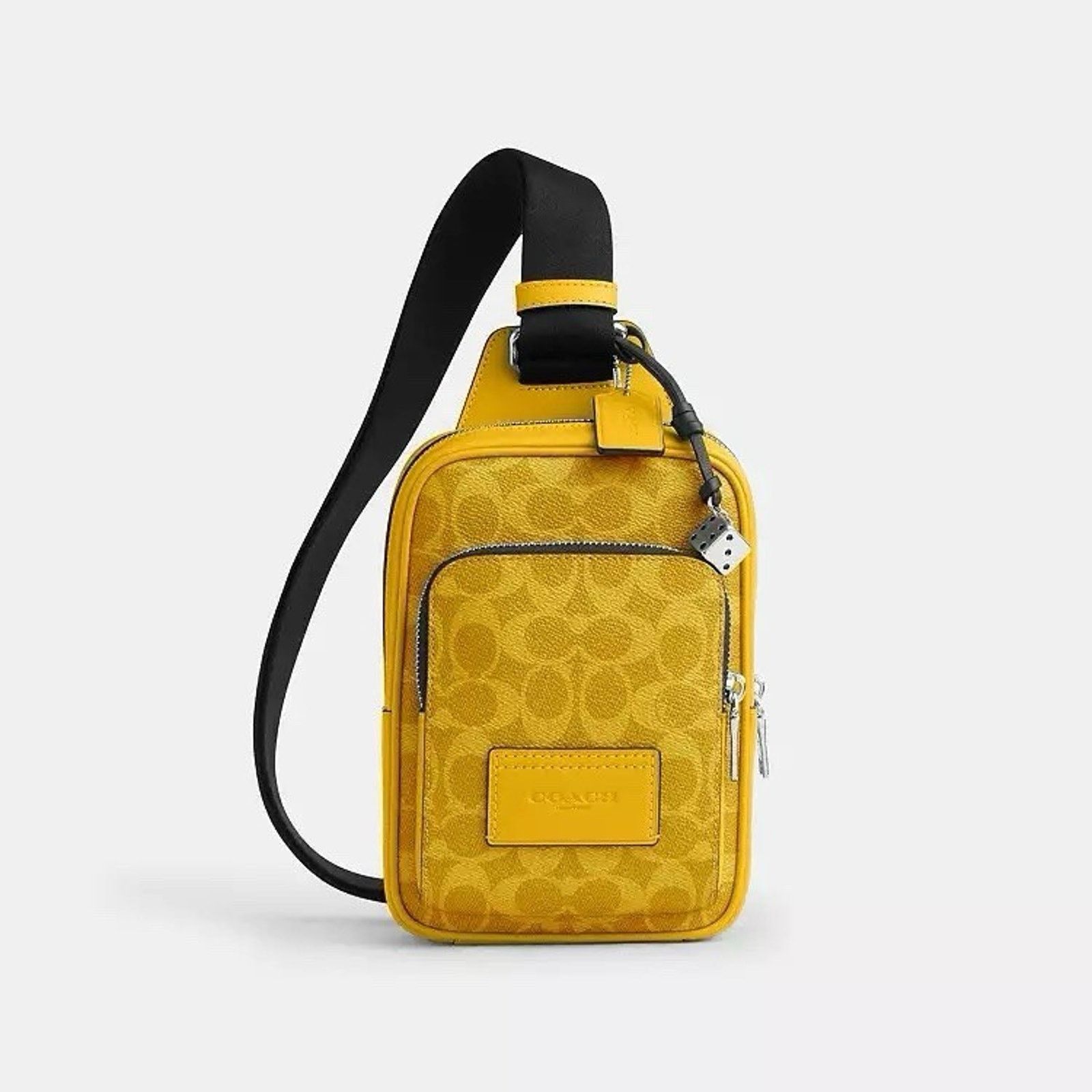 Coach NWT Coach men Racer Sling Pack Charms CEB27 Silver CANARY Size ONE SIZE - 7 Thumbnail