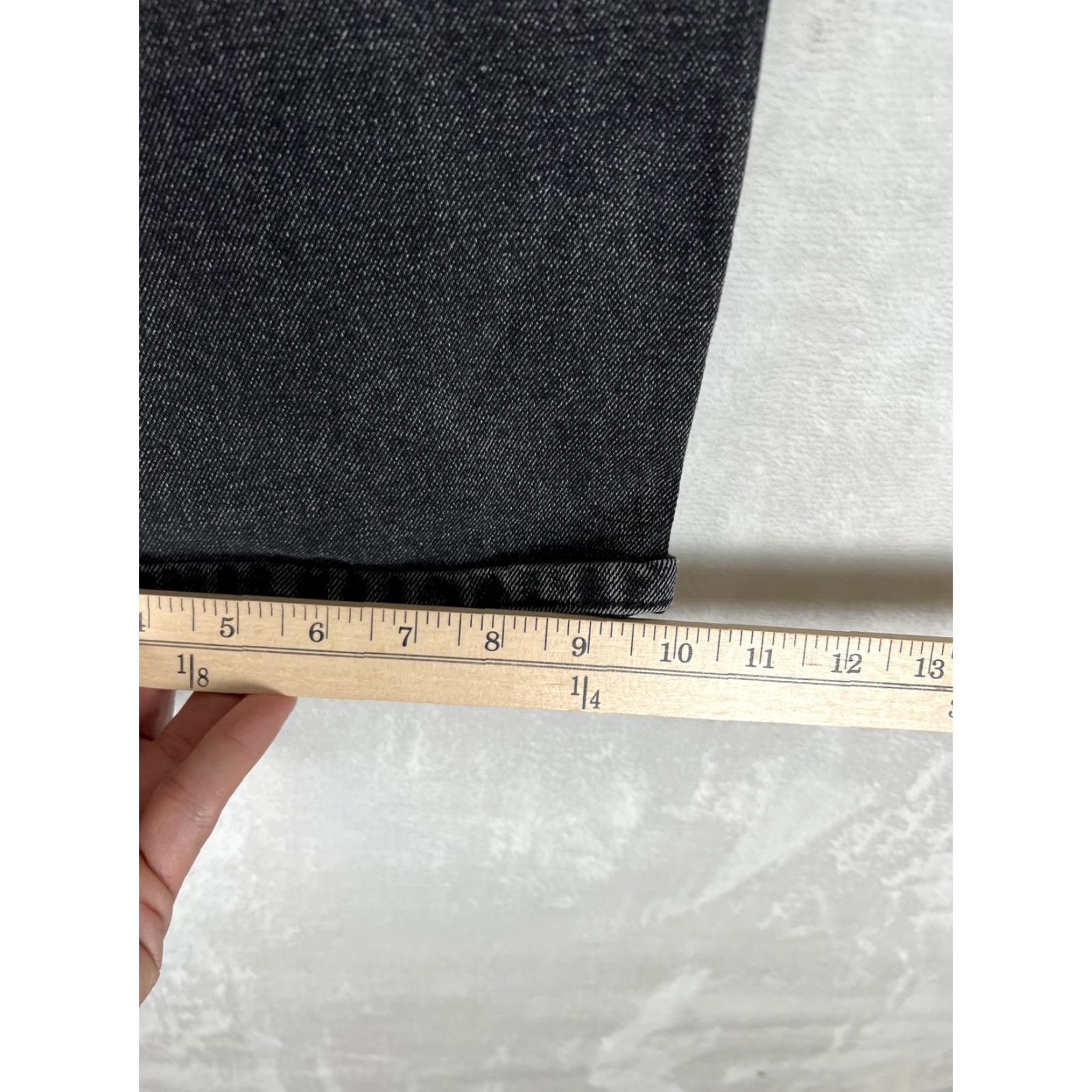 Vintage Edikted Wide Leg Jeans Womens Small Black Charcoal Wash Denim Size 28" / US 6 / IT 42 - 4 Thumbnail