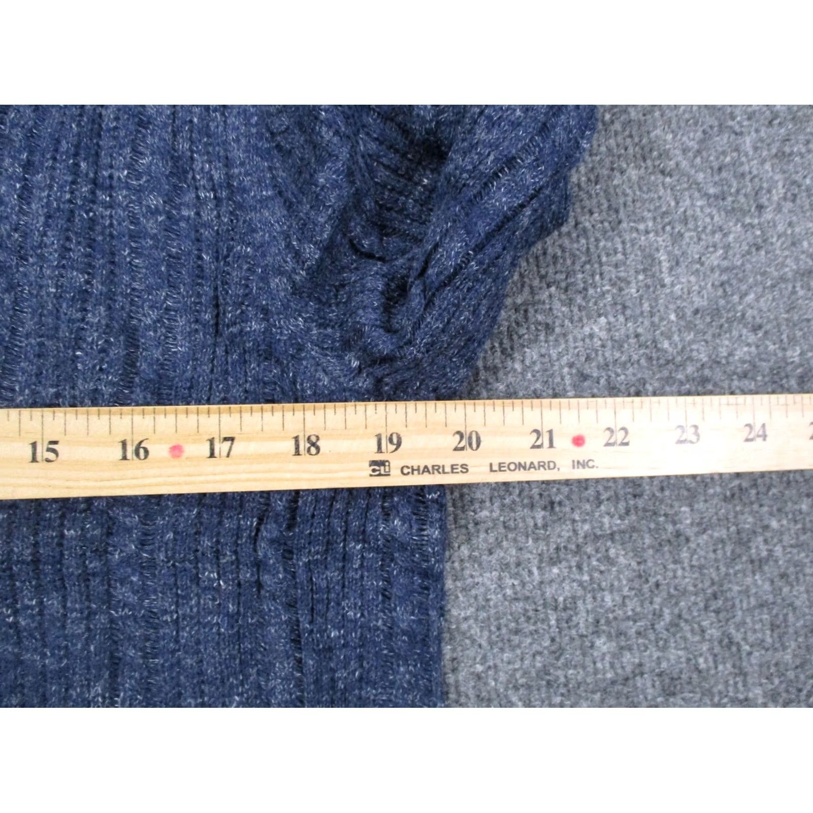 Ralph Lauren Lauren Ralph Lauren Jeans Co Sweater Cardigan Womens XL Blue with Thermal Knit High Neck Casual 90s Theme Womens XL Blue Cardigan Sweater Size XL / US 12-14 / IT 48-50 - 5 Thumbnail