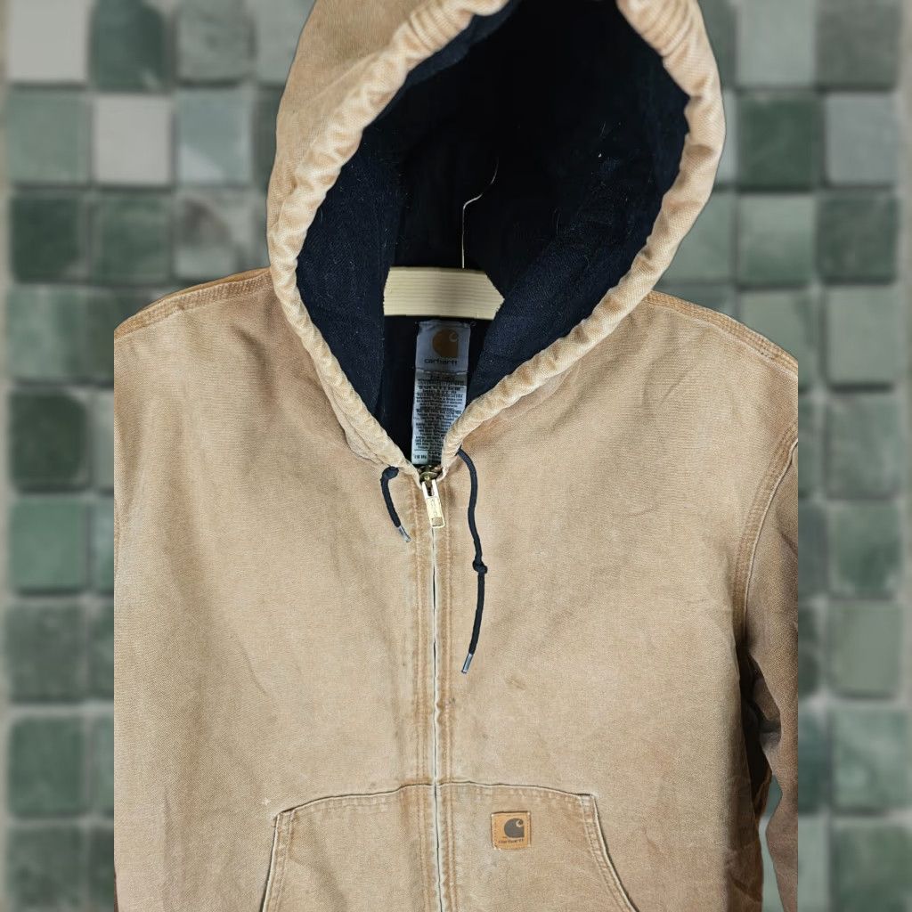 Carhartt VINTAGE CARHARTT QUILT LINED BROWN HOODED DUCK CANVAS WORK JACKET SZ XL J130 Size US XL / EU 56 / 4 - 1 Thumbnail