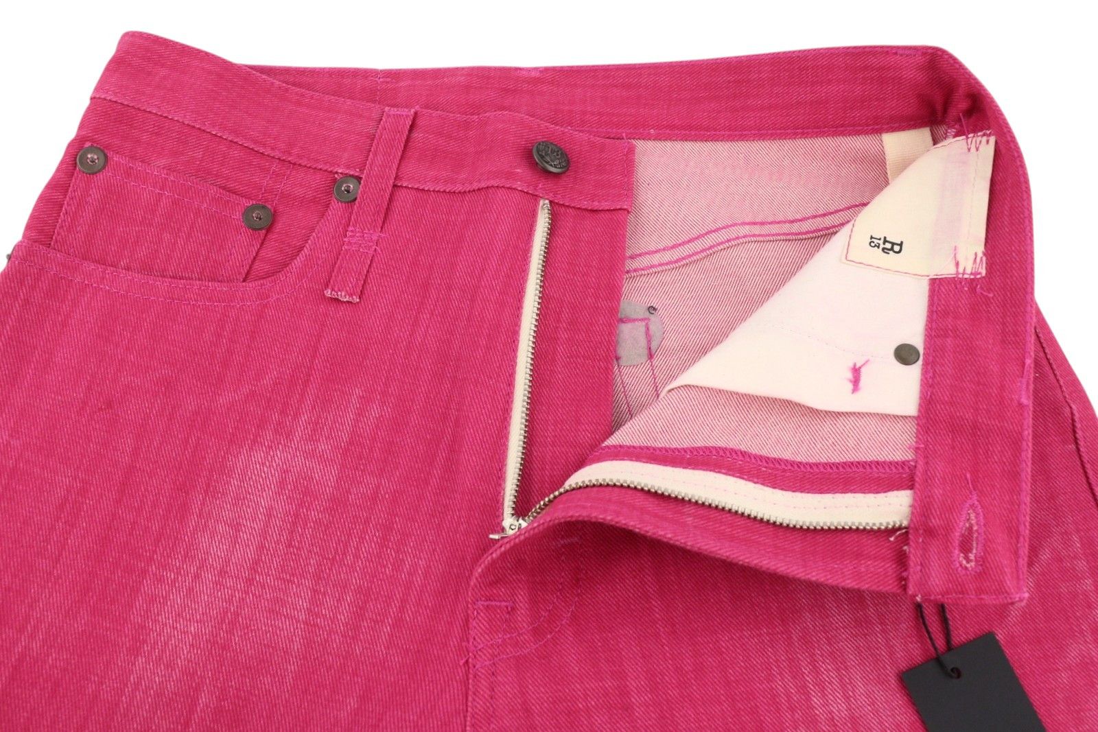 R13 JANE 27 Vivid Pink Faded Flared High Waist Denim 86225 Size 27" / US 4 / IT 40 - 4 Thumbnail