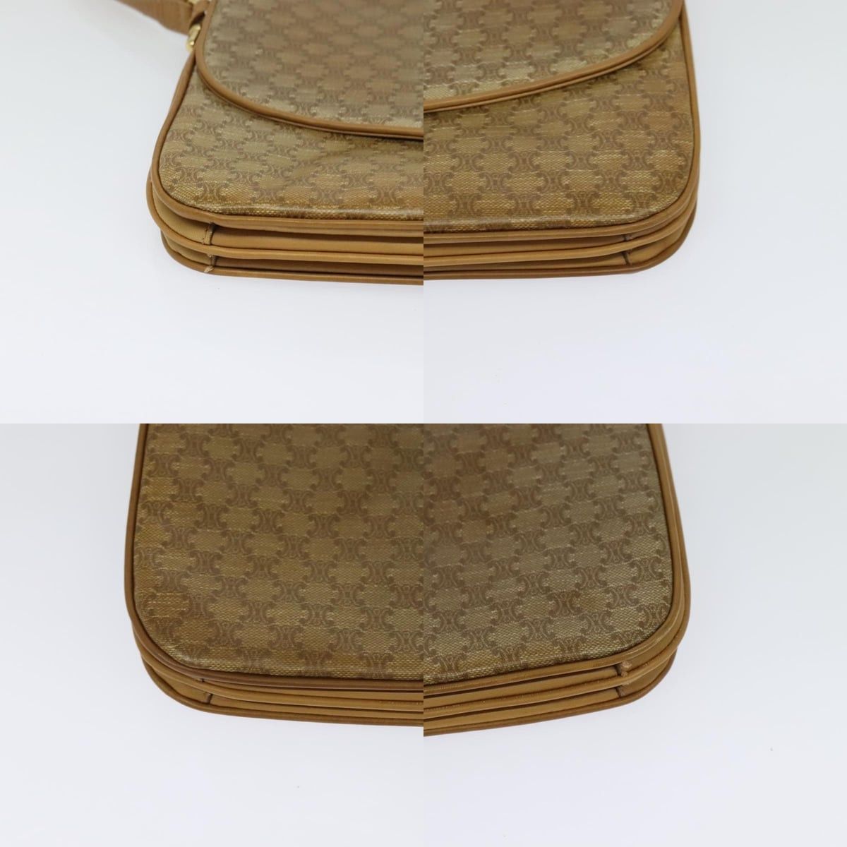 Celine CELINE Macadam Canvas Shoulder Bag Pvc Beige Gold Size ONE SIZE - 10 Thumbnail