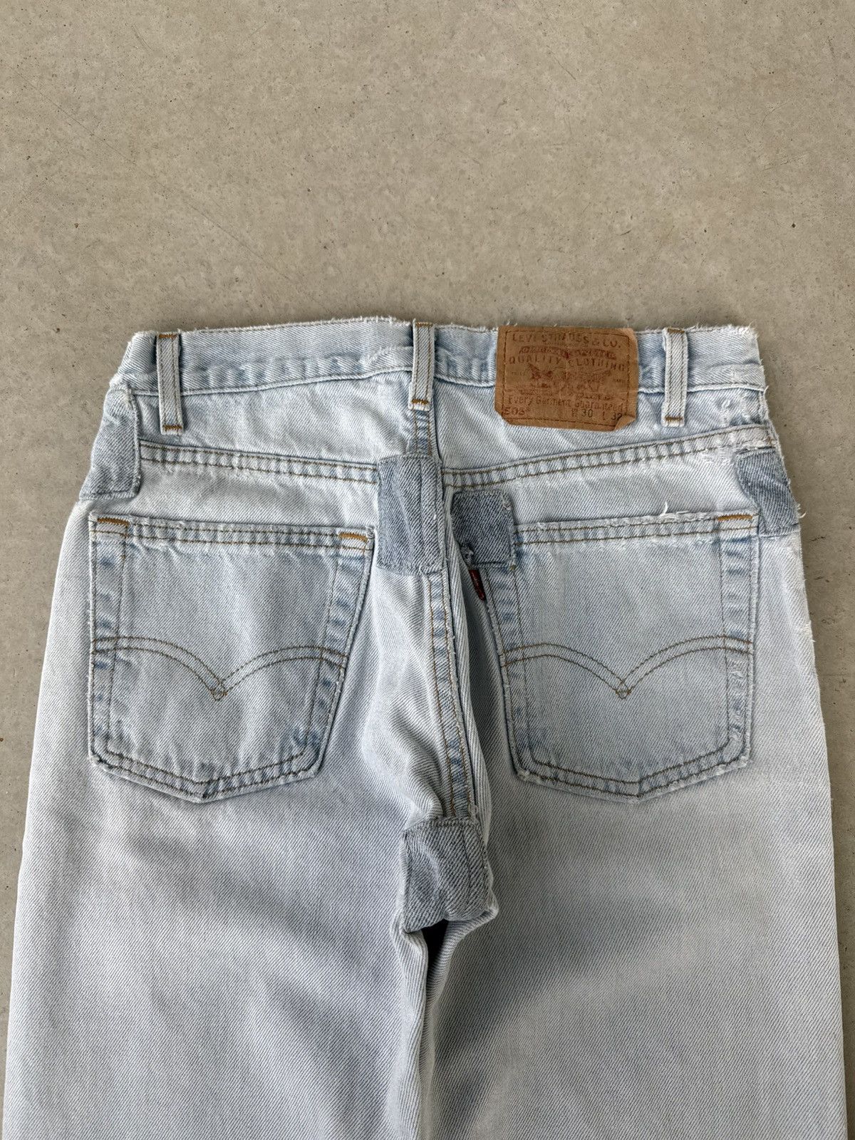 Levi's × Vintage Vintage 1980s Levi’s 505 Patchwork Denim Jeans Size US 30 / EU 46 - 4 Thumbnail