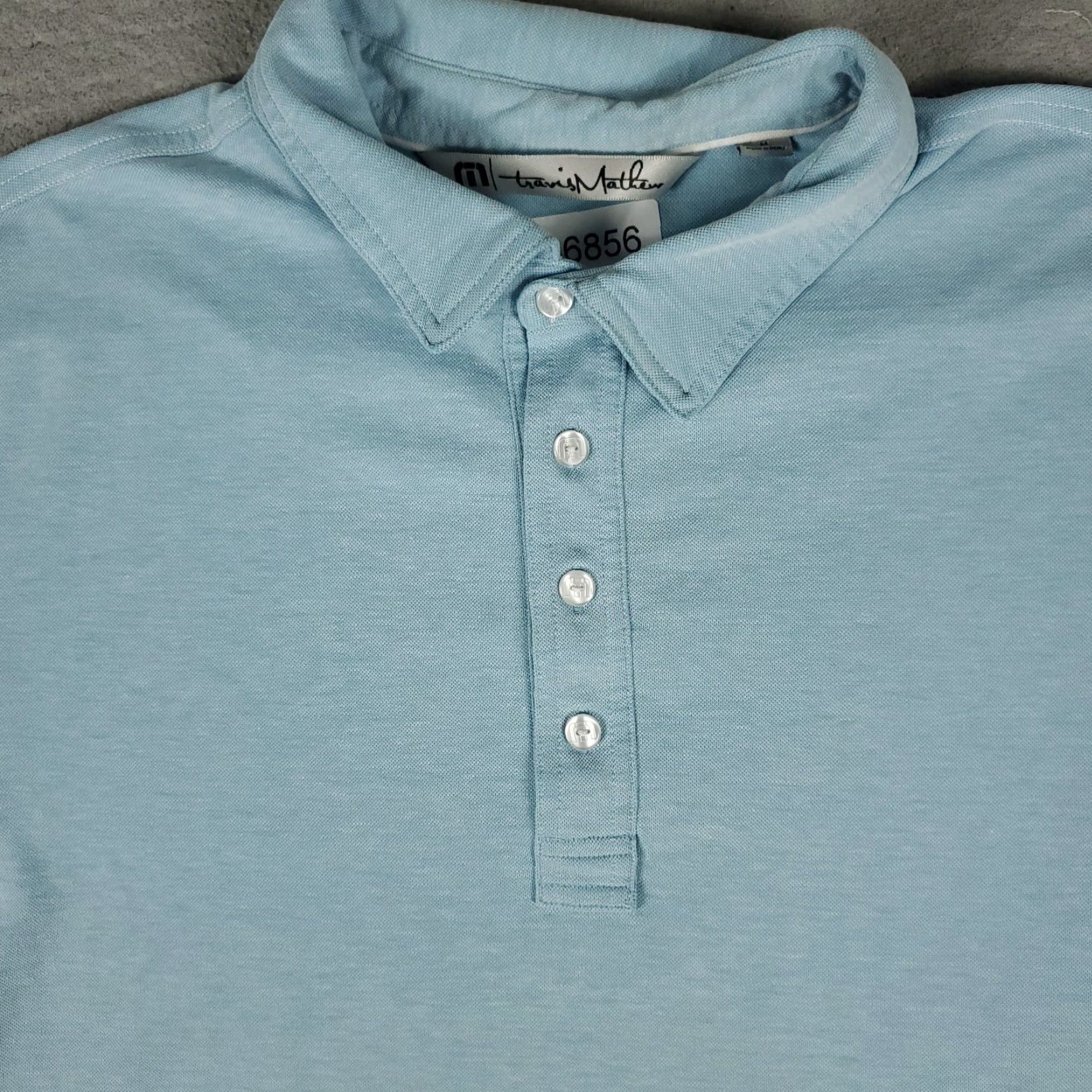 TravisMathew Travis Mathew Polo Shirt Mens M Light Blue Palm Beach Golf Short Sleeve Polo Shirt Size US M / EU 48-50 / 2 - 2 Thumbnail