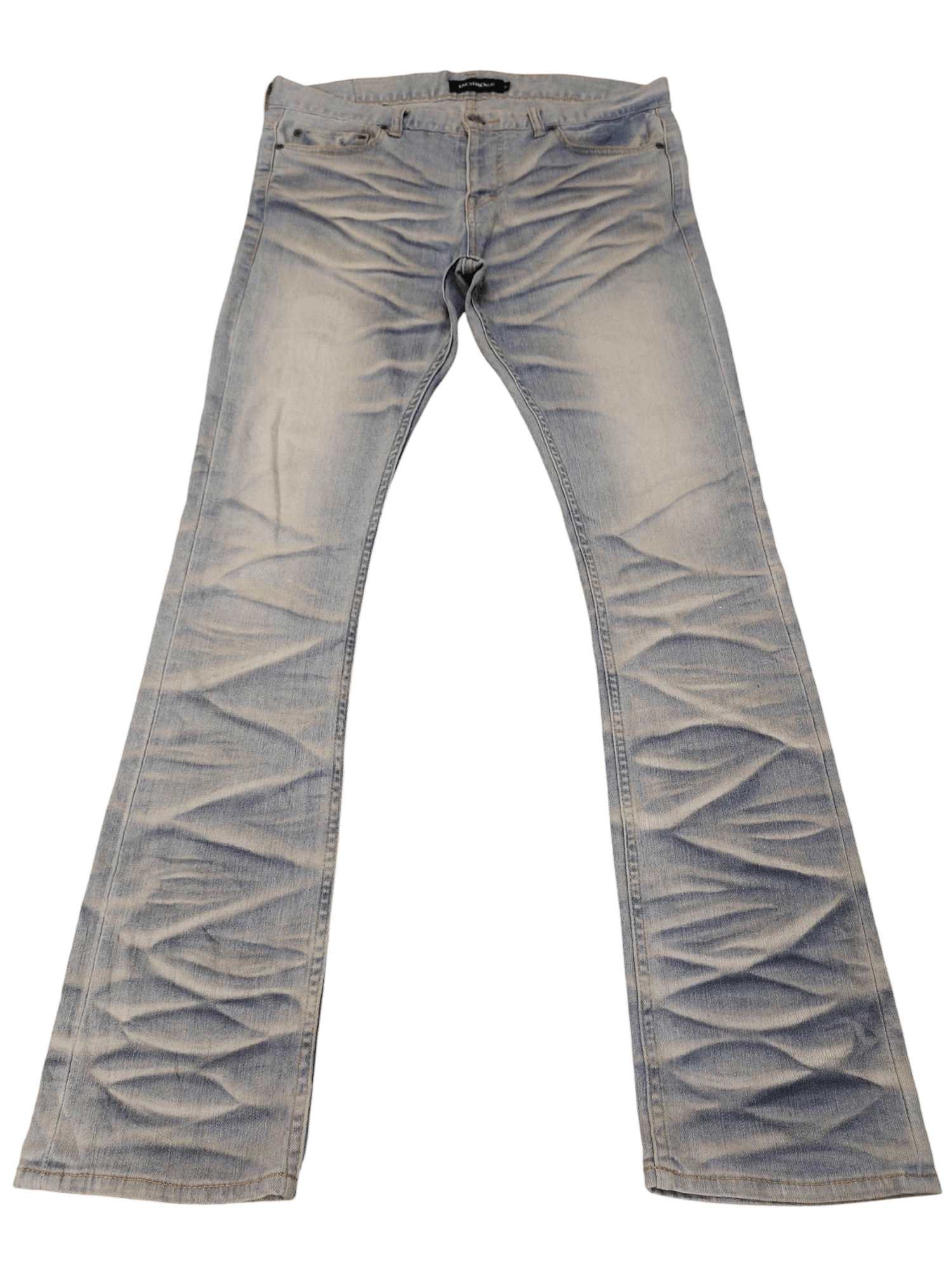 GOSTAR DE FUGA Flare Jeans Jackrose Japan Clawmark Faded Denim Bootcut Y2k Size US 34 / EU 50 - 5 Thumbnail