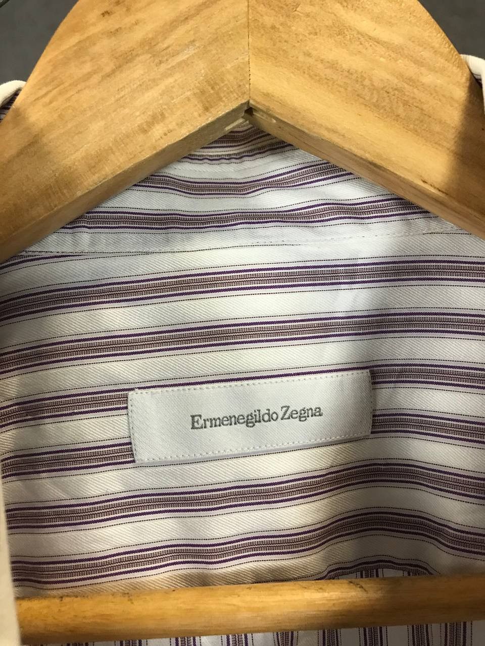 Ermenegildo Zegna Ermenegildo Zegna luxury designer striped shirt Size US XL / EU 56 / 4 - 3 Thumbnail
