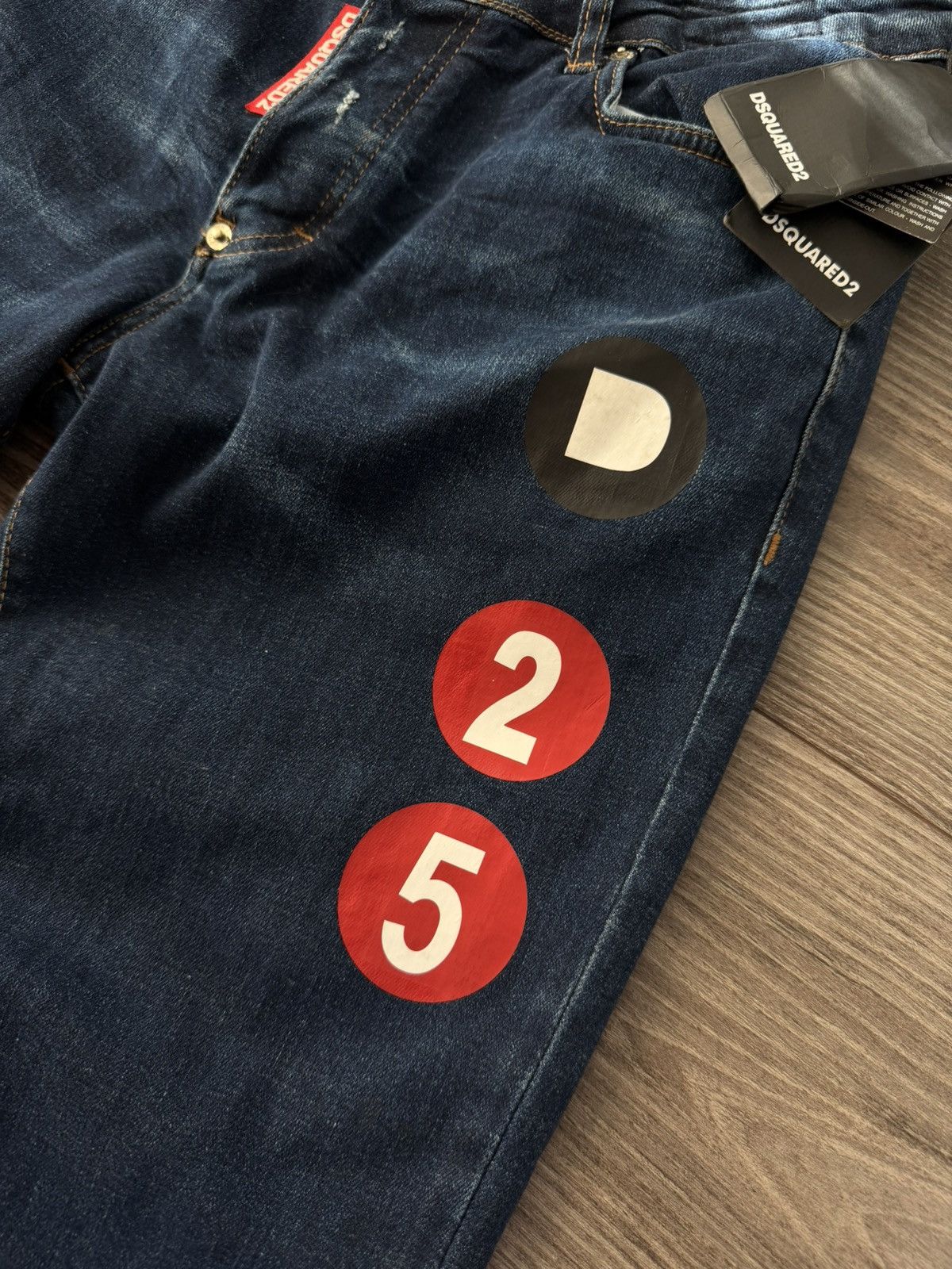Dsquared2 Dsquared 2 New RRP: 520€ Big Logo 25 D Denim Jeans Size US 30 / EU 46 - 9 Thumbnail