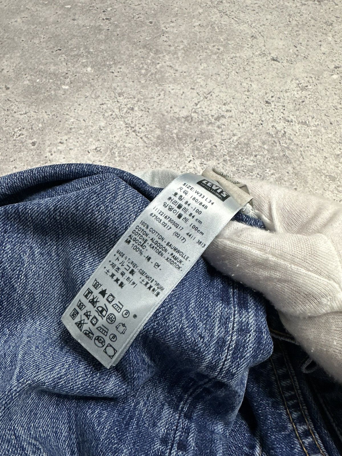 Levi's Levi’s 505 0217 Big E Denim Blue Distressed Selvedge Pants Size US 33 - 20 Thumbnail