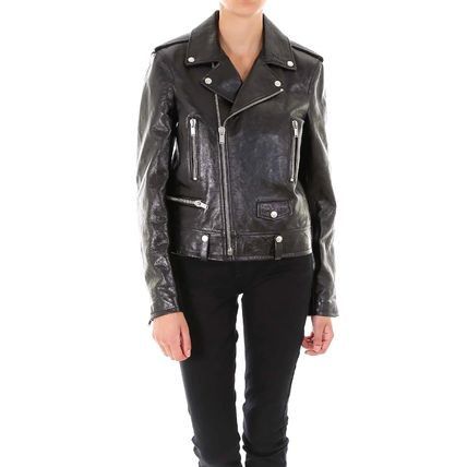 Saint Laurent Paris o1bcso1str1124 Motorcycle Jacket in Black Size L / US 10 / IT 46 - 3 Thumbnail