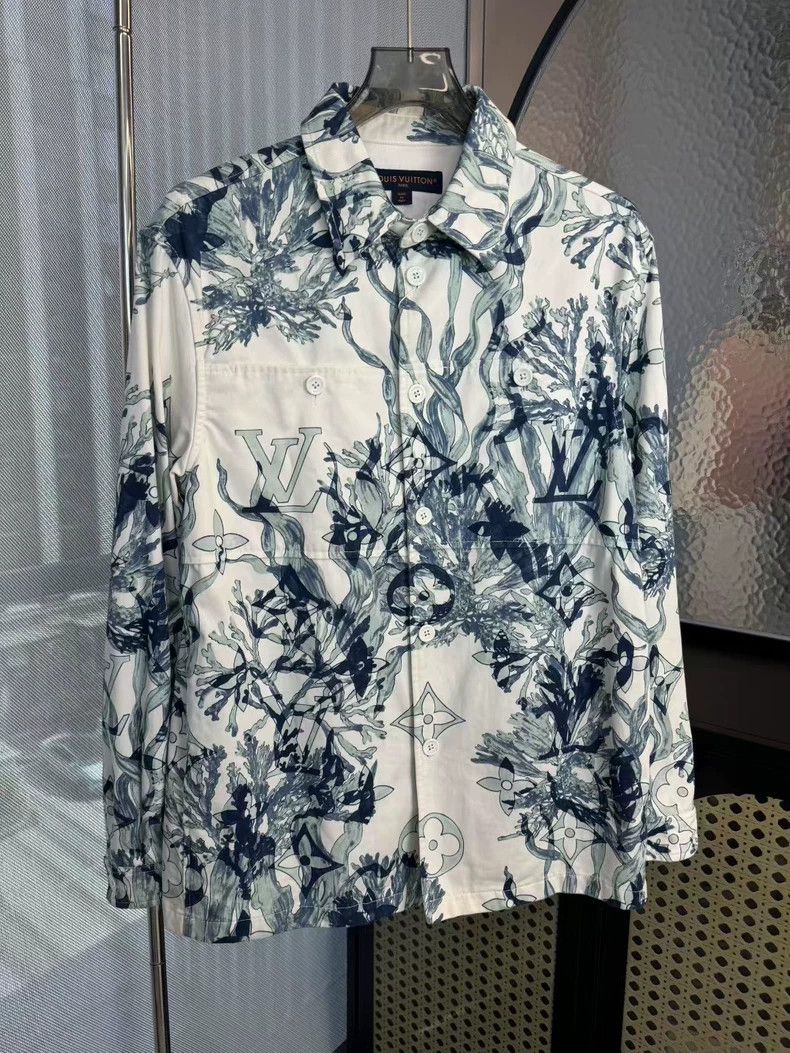 Louis Vuitton Louis Vuitton Coral Seaweed White and Blue Jacket Size US S / EU 44-46 / 1 - 1 Thumbnail