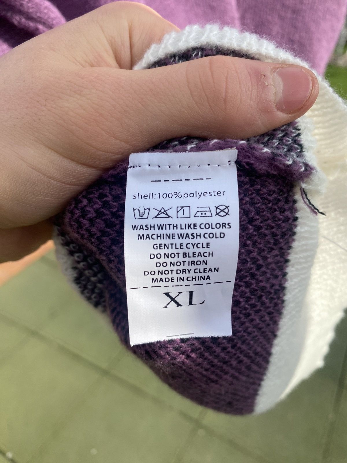 Japanese Brand Purple anime girl sweater, oversized manga knit jumper Size XL / US 12-14 / IT 48-50 - 6 Thumbnail