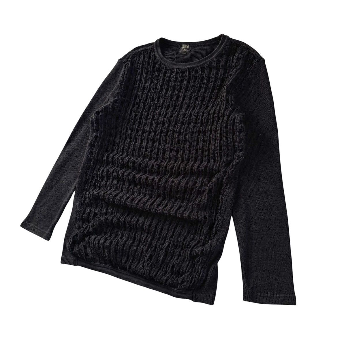 Jean Paul Gaultier Jean Paul Gaultier Femme Ribbed Distressed Knit Long Sleeve Size M / US 6-8 / IT 42-44 - 2 Thumbnail