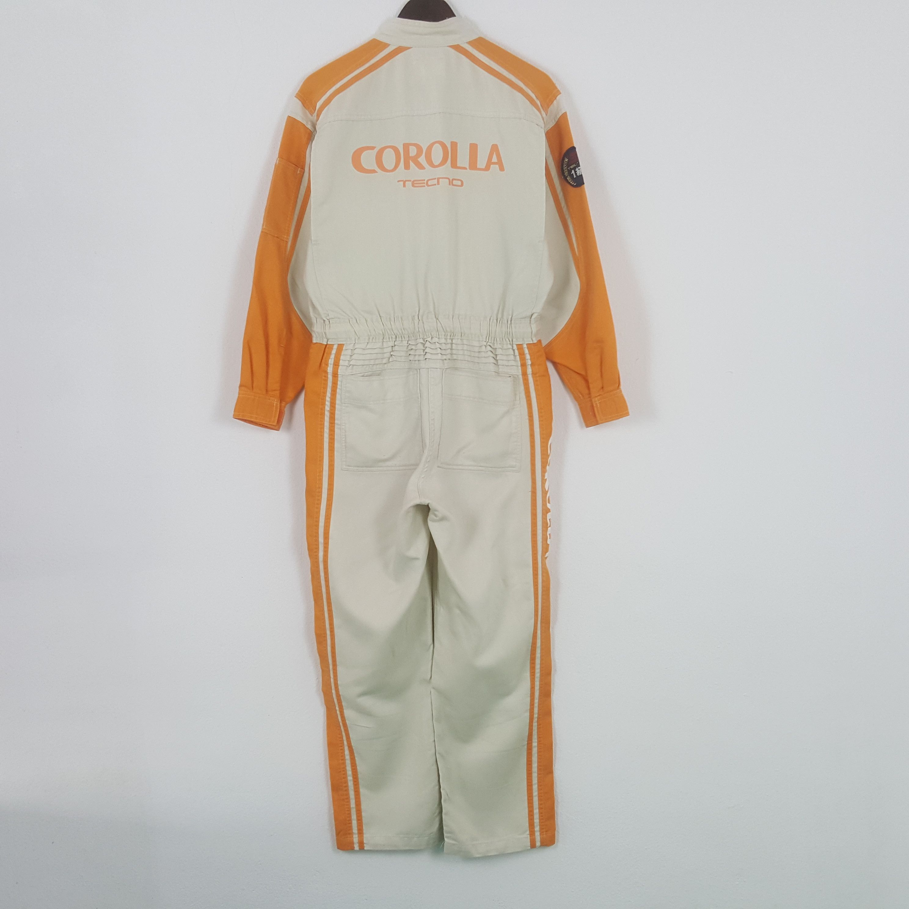 Image of Sports Specialties x Vintage Corolla Tecno By Toyota Jumpsuit Coverall Jacket in Grey (Size Small)