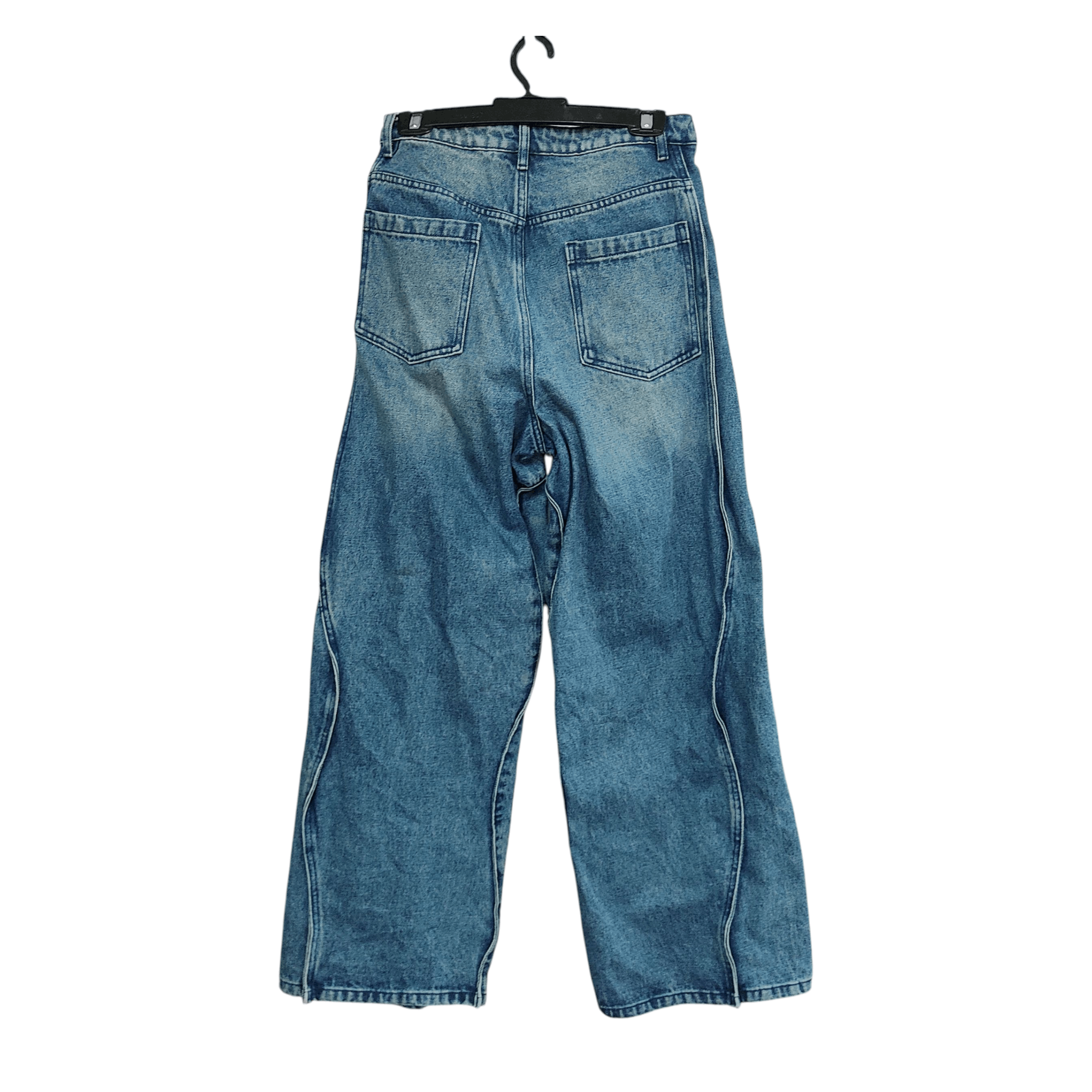 Beauty Beast Sensory Gardens Wide Leg Baggy Washed Denim Pants Size 28" / US 6 / IT 42 - 2 Thumbnail