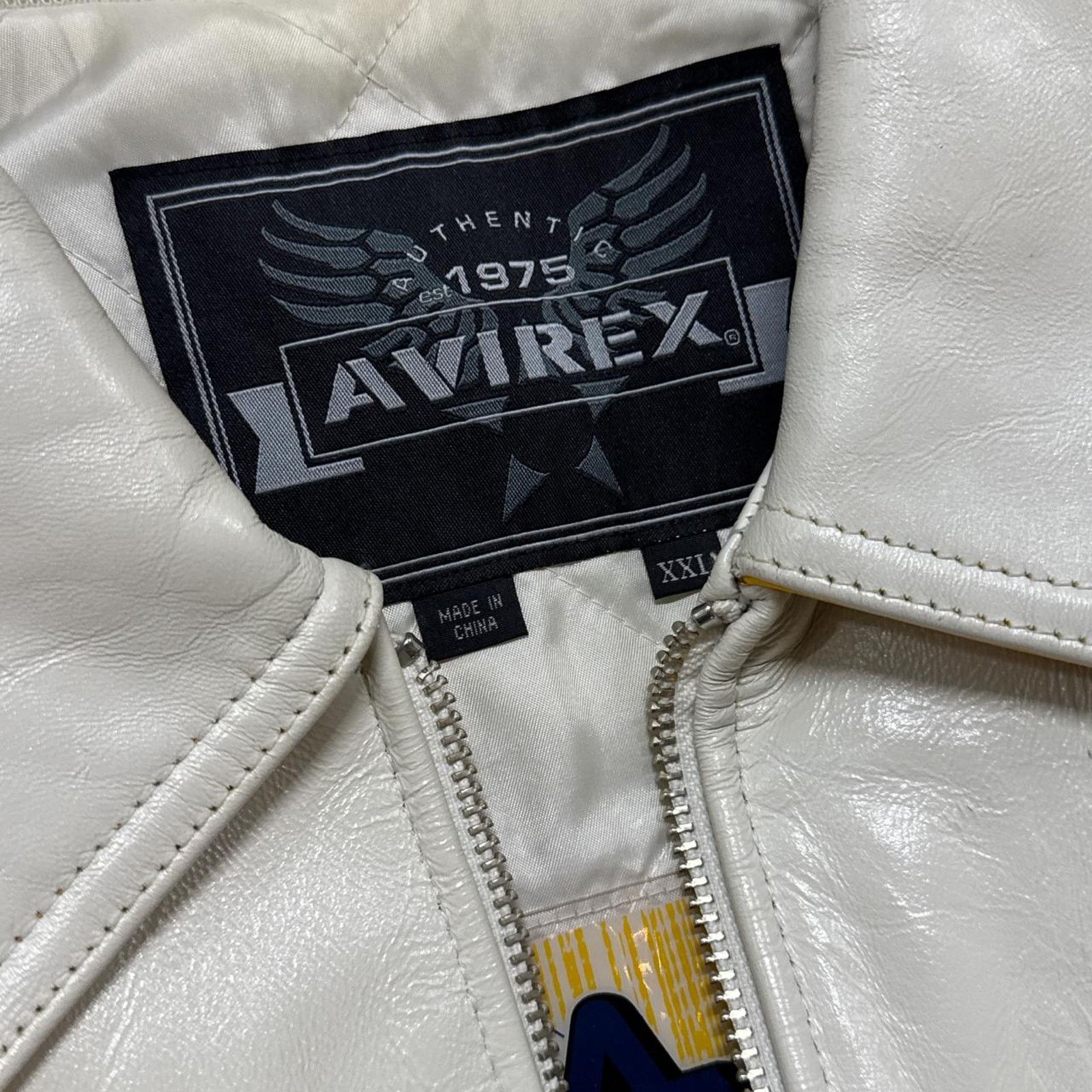 Avirex × Vintage Vintage Avirex New York Varsity Rap HipHop Leather Jacket Size US XXL / EU 58 / 5 - 3 Thumbnail