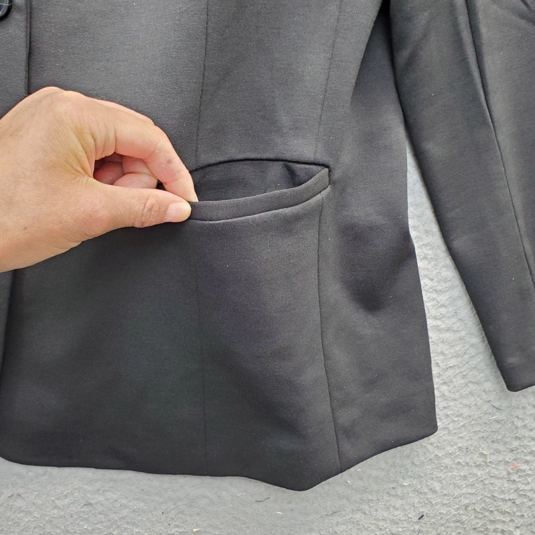 Vintage Diane Gilman Blazer Jacket Womens M Black Single Breasted Peak Lapel - DG2 Shirt Blazer Womens M Black Plaid Casual Size M / US 6-8 / IT 42-44 - 6 Thumbnail