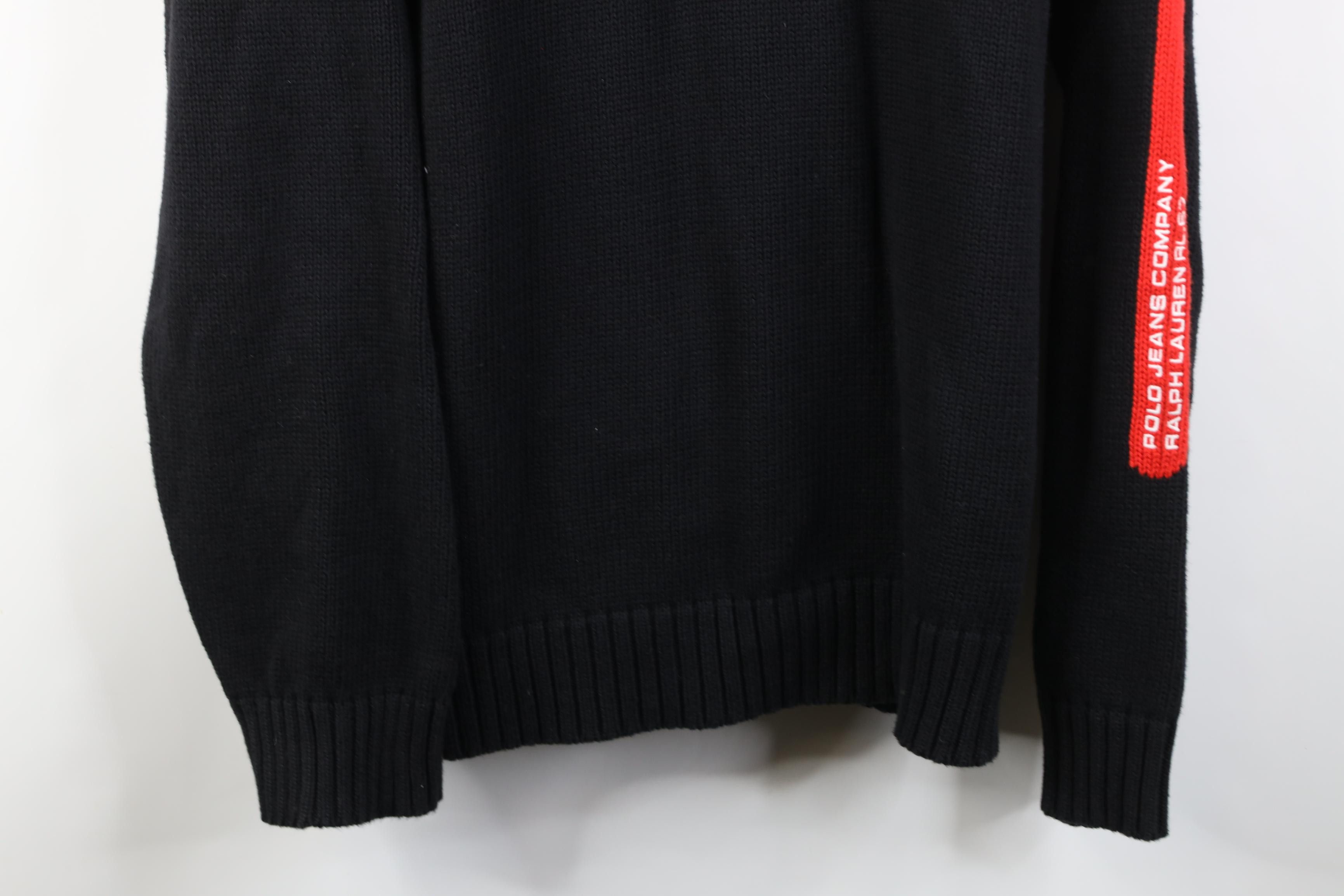 Polo Ralph Lauren Deadstock Vintage 90s Ralph Lauren Cotton Knit Sweater Black Size US XXL / EU 58 / 5 - 3 Thumbnail
