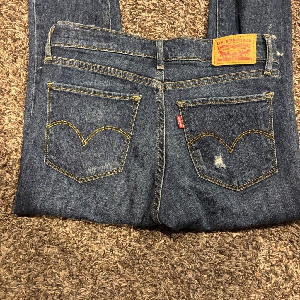 Levi's Levi's Blue Denim 711 Skinny Jeans Size 26" / US 2 / IT 38 - 2 Thumbnail