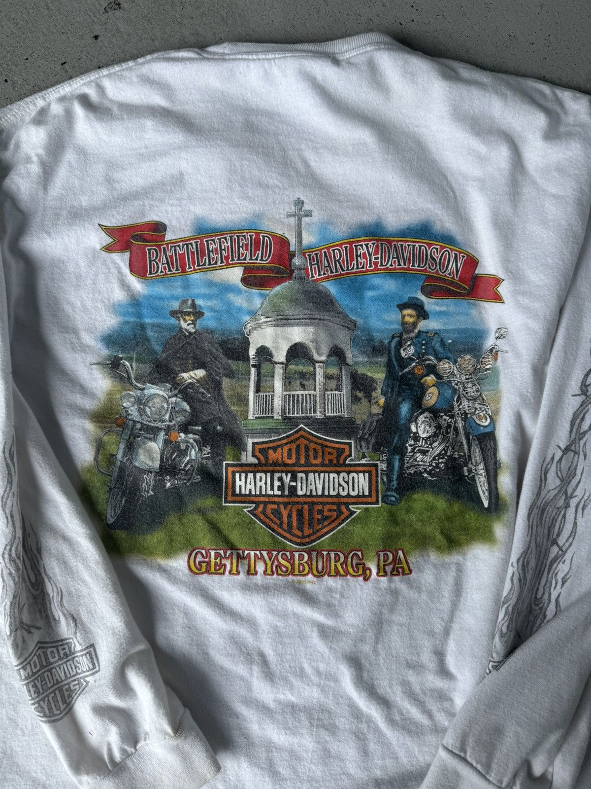 Harley Davidson Y2K Flame Eagle Harley Longsleeve Size US L / EU 52-54 / 3 - 3 Thumbnail