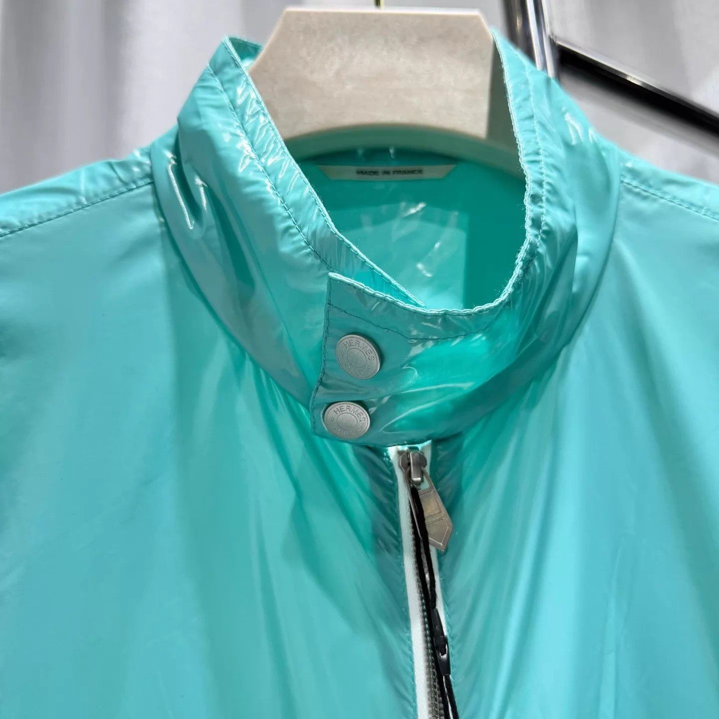 Hermes Green Lightweight Zip-Up Jacket Size S Size US S / EU 44-46 / 1 - 3 Thumbnail
