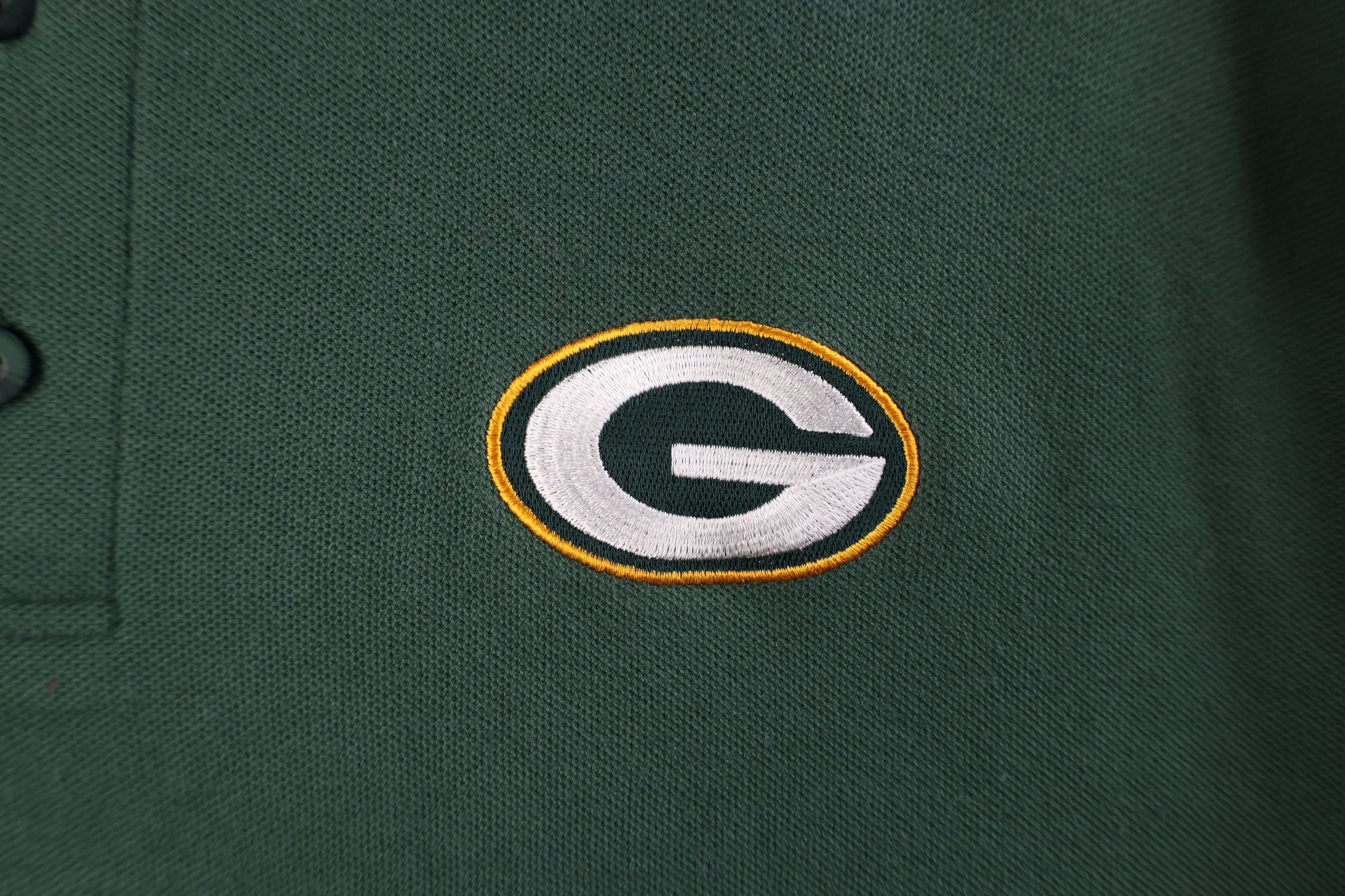 Vintage Vintage NFL Spell Out Green Bay Packers Football Polo Shirt Size US XL / EU 56 / 4 - 4 Thumbnail
