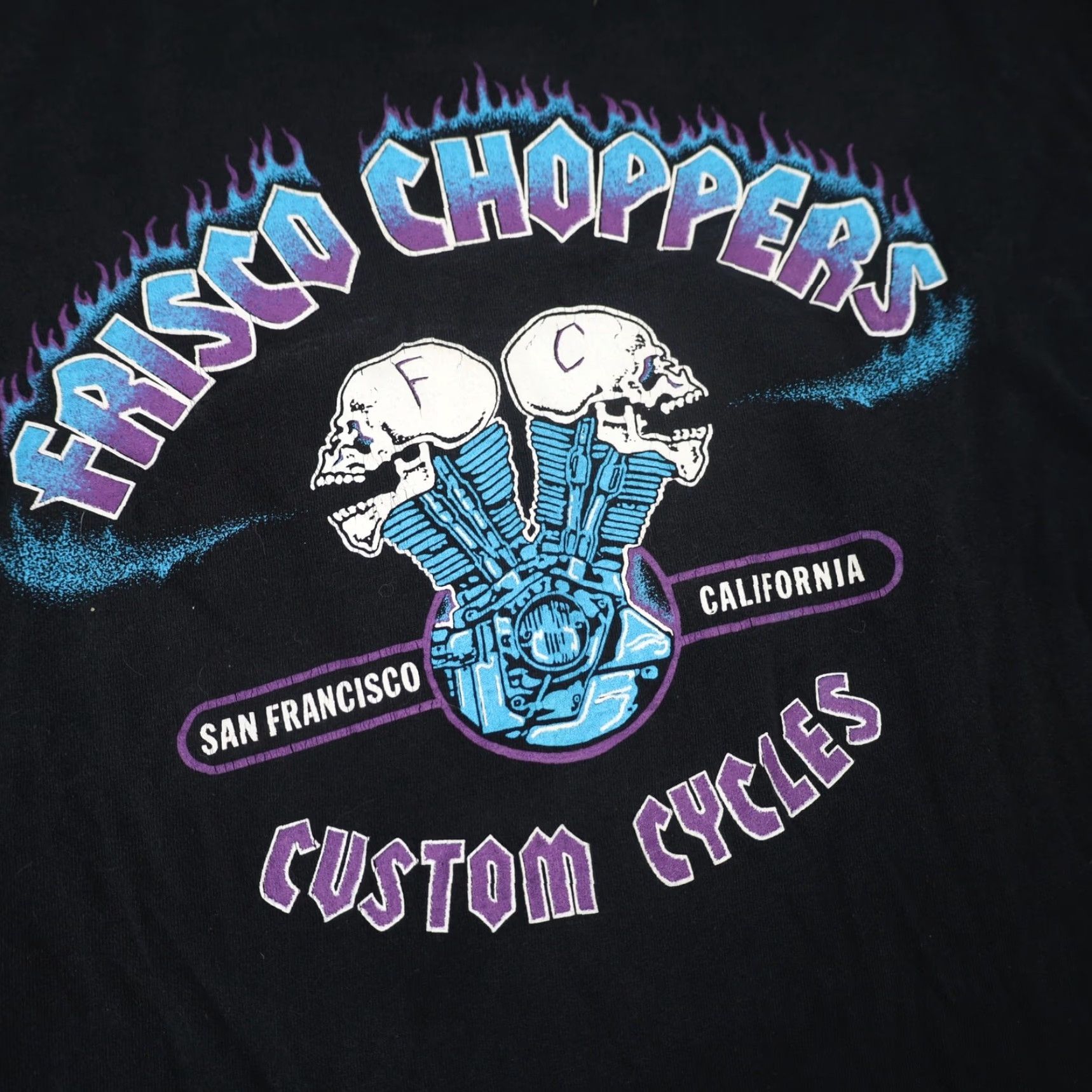 Vintage VINTAGE Frisco Choppers Custom Cycles Mens T Shirt Black XXL Graphic Unisex? No - Men's. Size US XXL / EU 58 / 5 - 5 Thumbnail